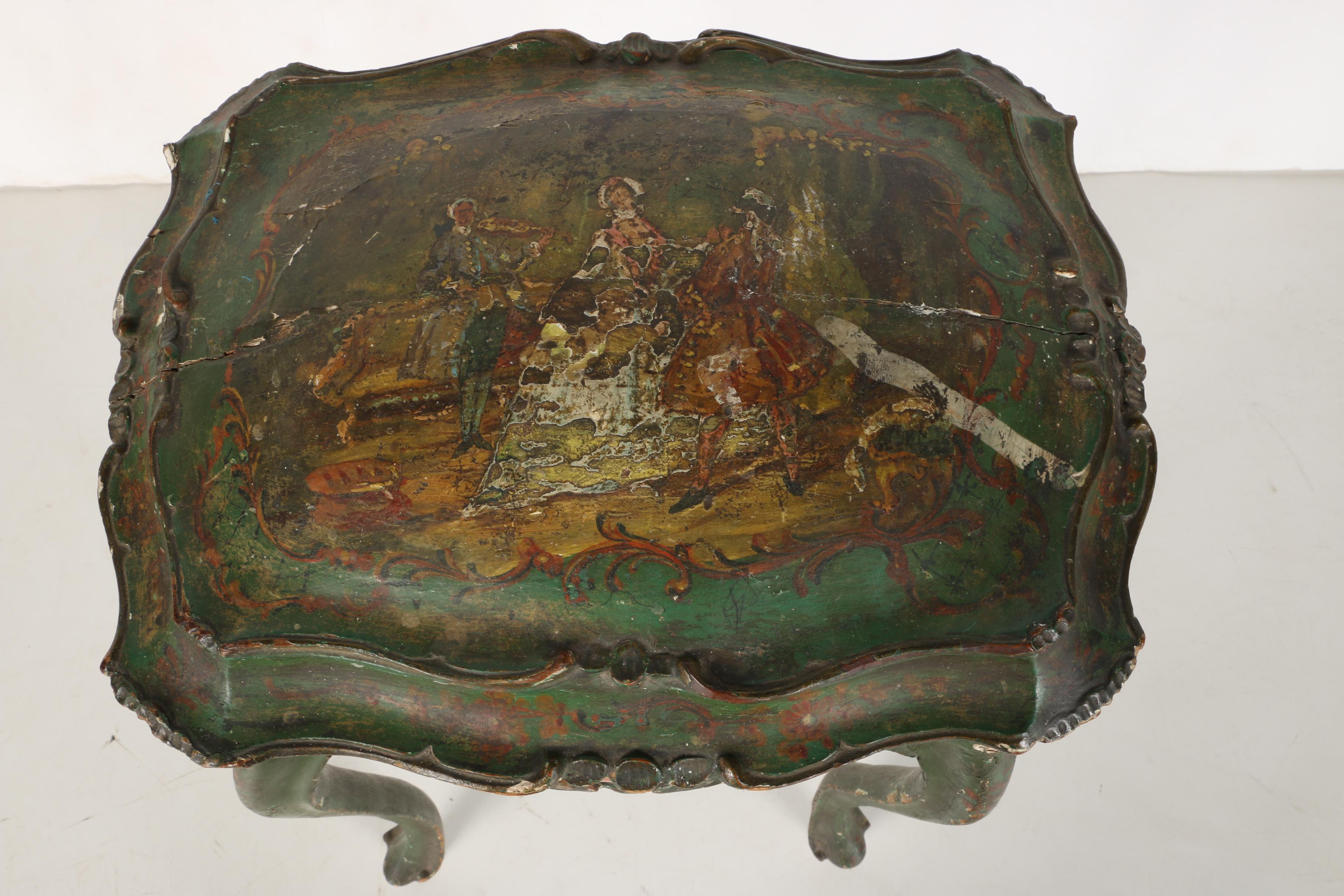 Late 18th Century Polychrome Italian Sewing Stand