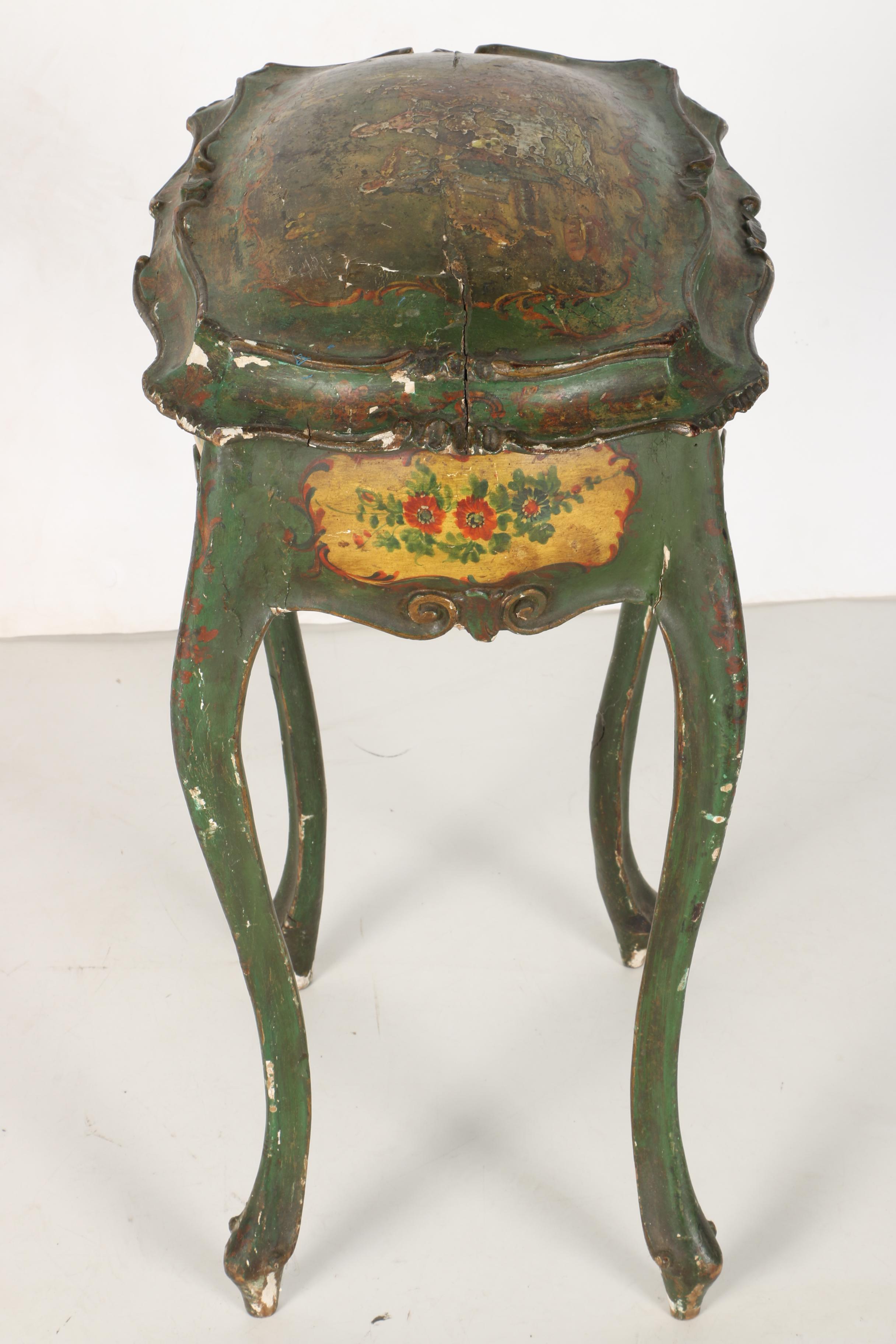 Late 18th Century Polychrome Italian Sewing Stand
