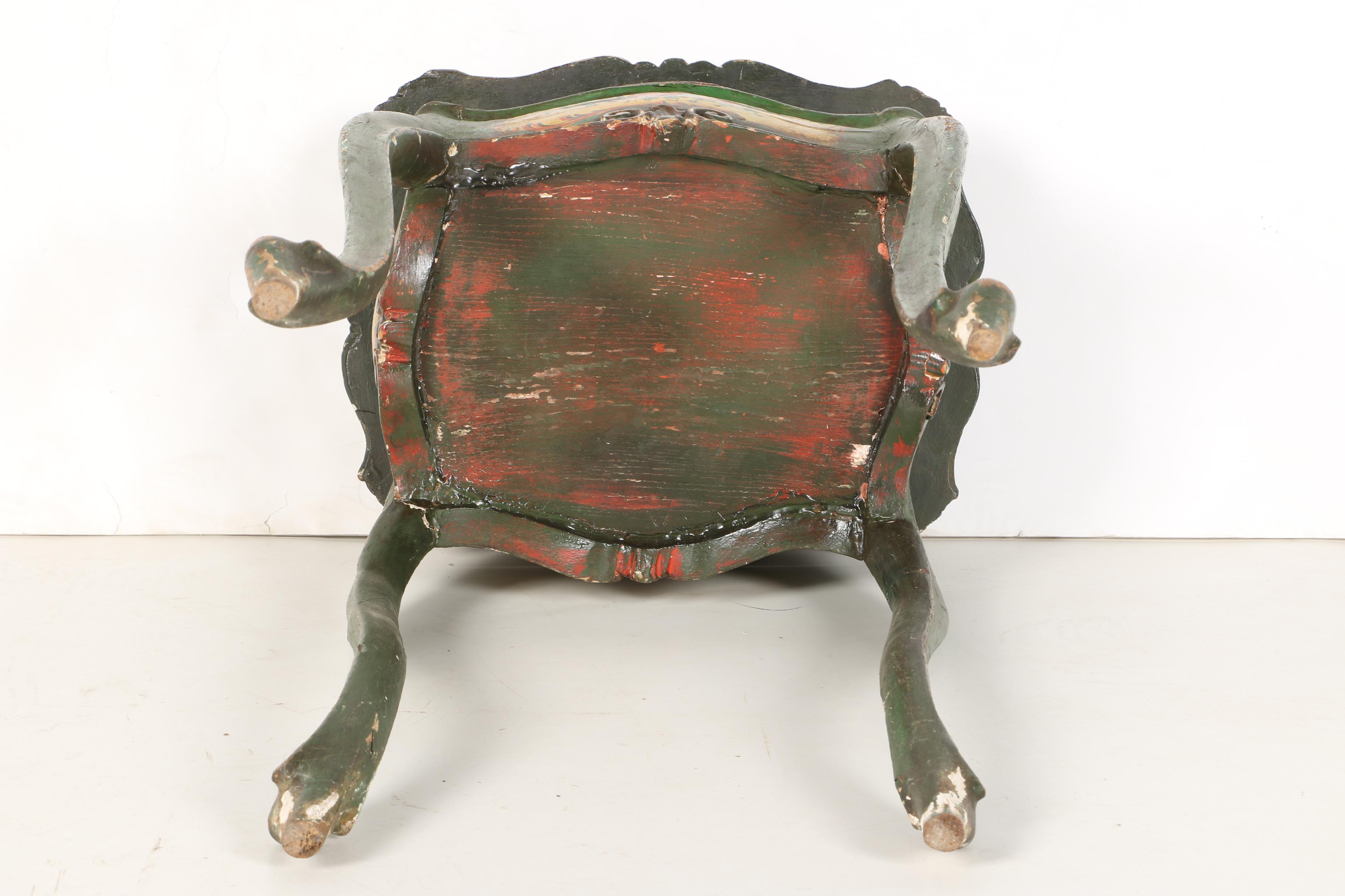 Late 18th Century Polychrome Italian Sewing Stand