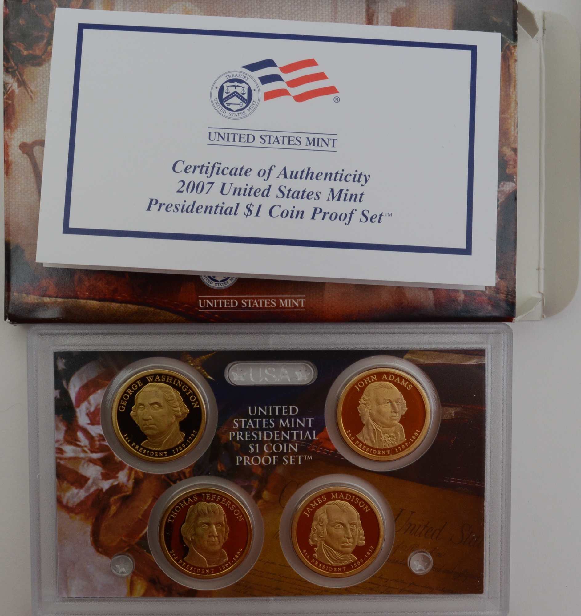 Collection of Proof and Uncirculated U.S. $1 Modern Coins