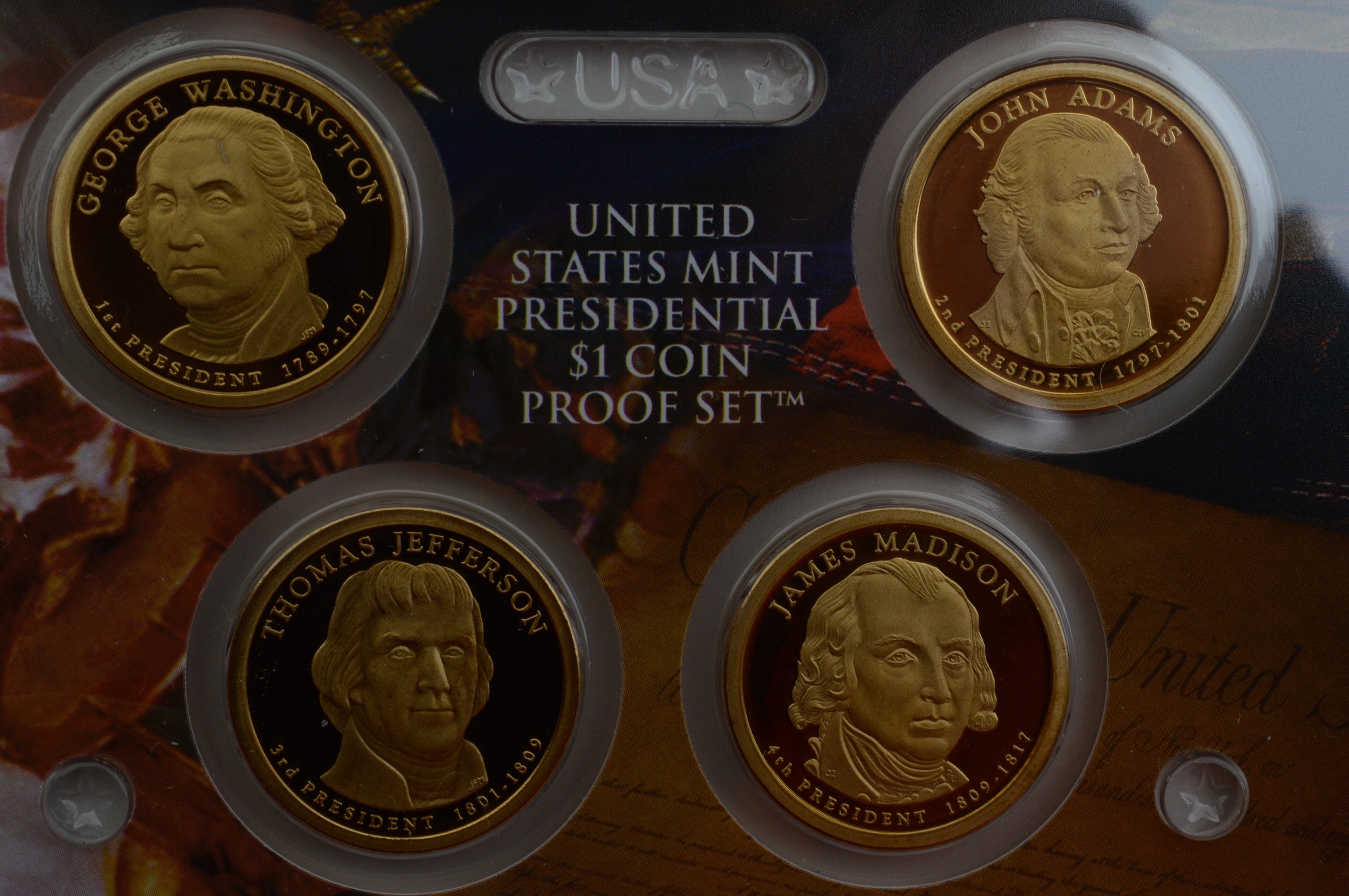 Collection of Proof and Uncirculated U.S. $1 Modern Coins