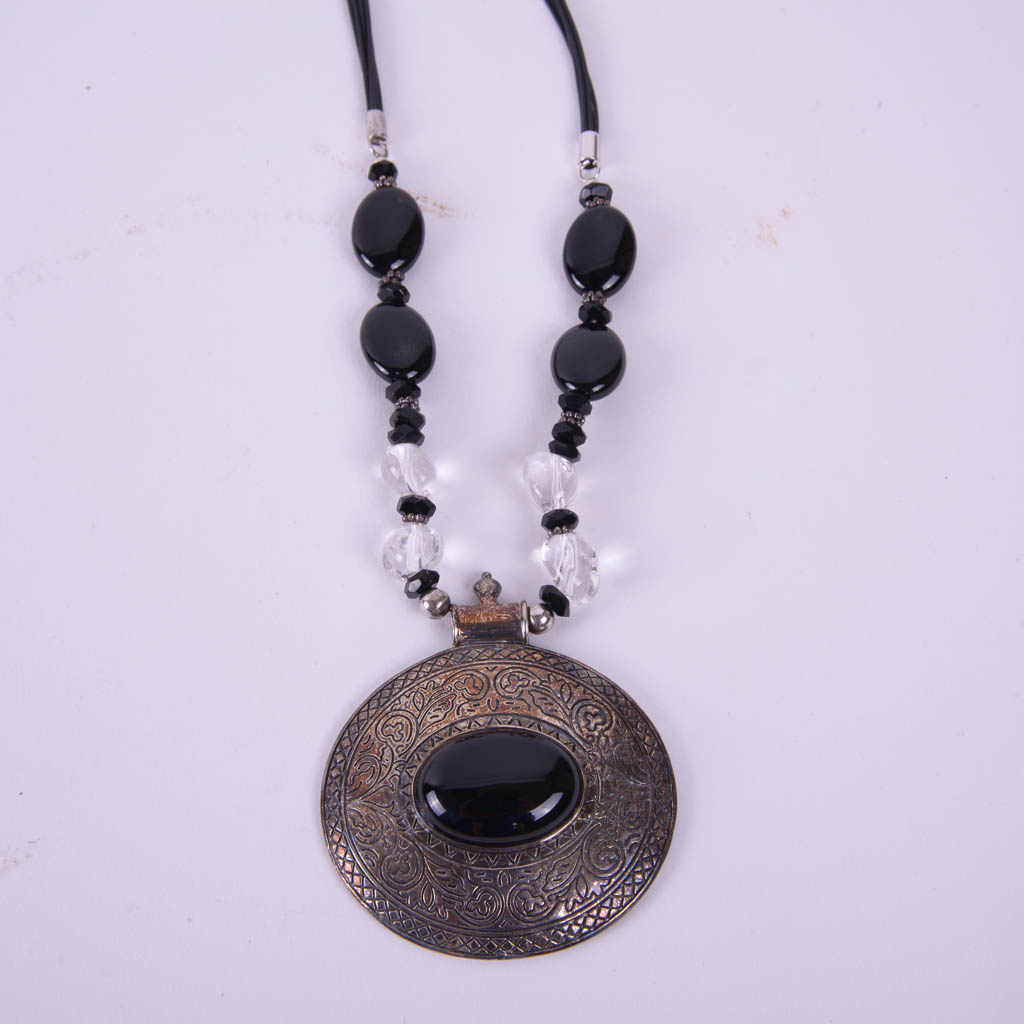 Collection of Sterling Silver Jewelry With Black Accents