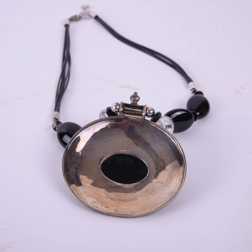 Collection of Sterling Silver Jewelry With Black Accents