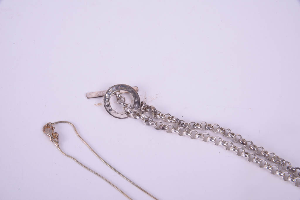 Collection of Sterling Silver Jewelry With Black Accents