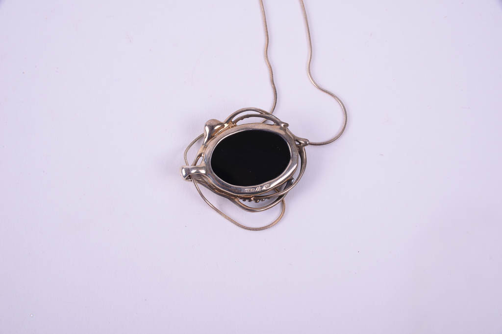 Collection of Sterling Silver Jewelry With Black Accents