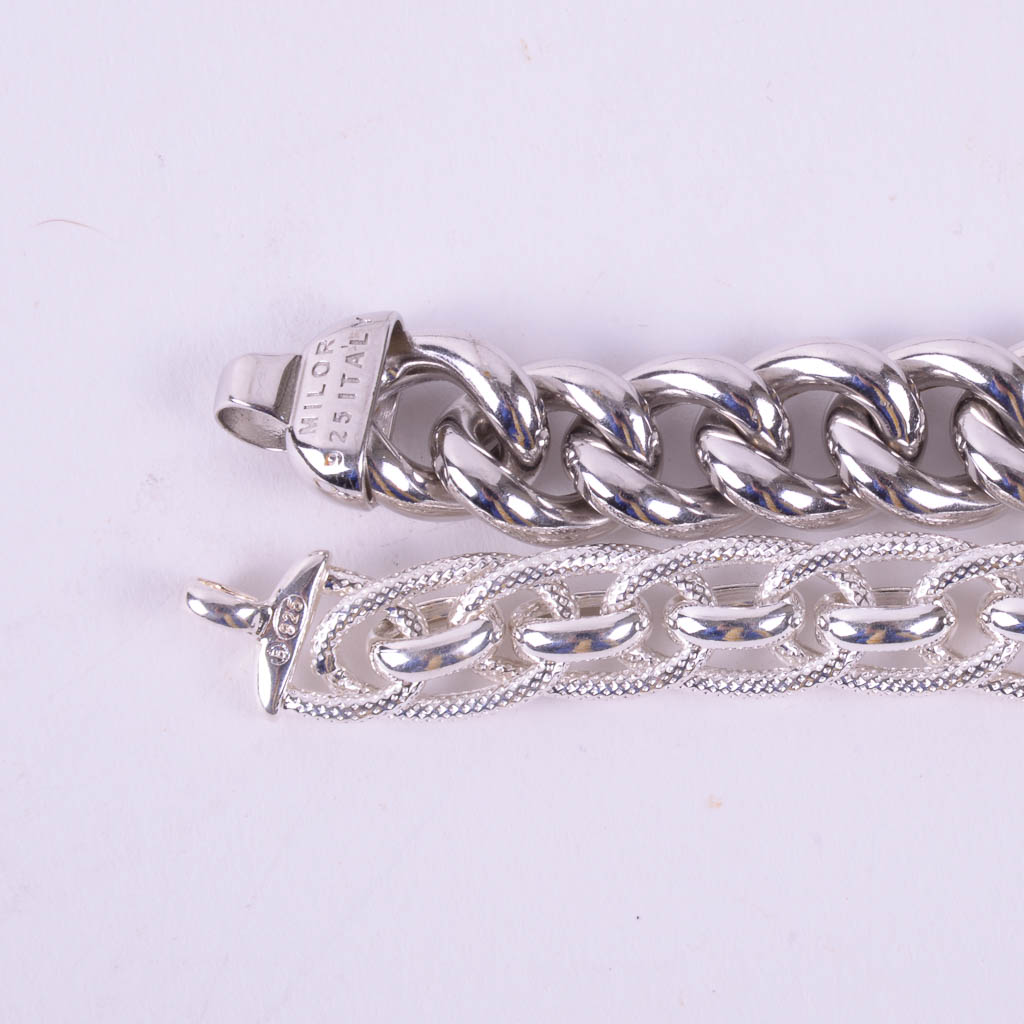 Collection of Sterling Silver Jewelry With Black Accents