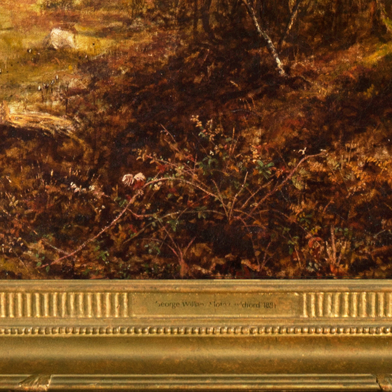 George William Mote 1881 Oil Painting on Canvas of an English Landscape