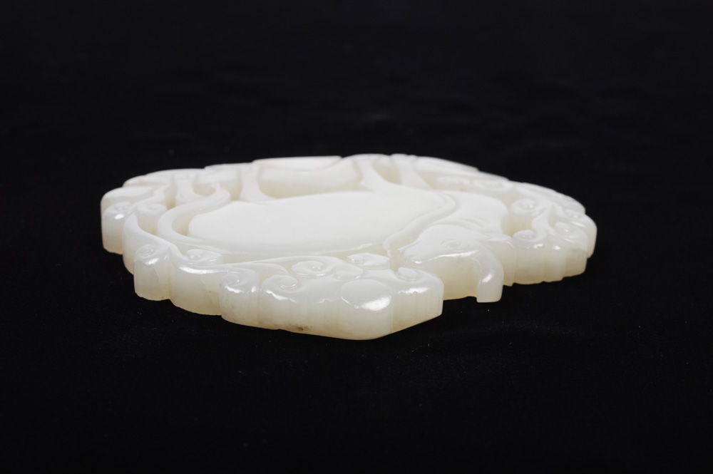 Chinese Celadon Jade Water Buffalo Plaque