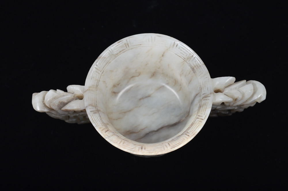 Chinese Grey Jade Yuan Dynasty Style Wedding Cup