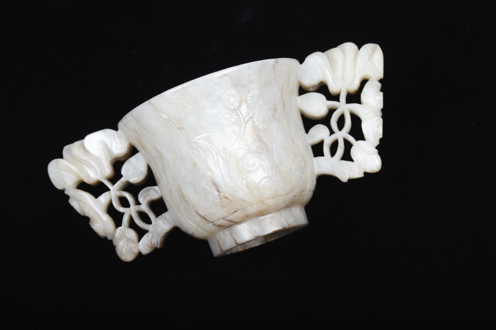 Chinese Grey Jade Yuan Dynasty Style Wedding Cup