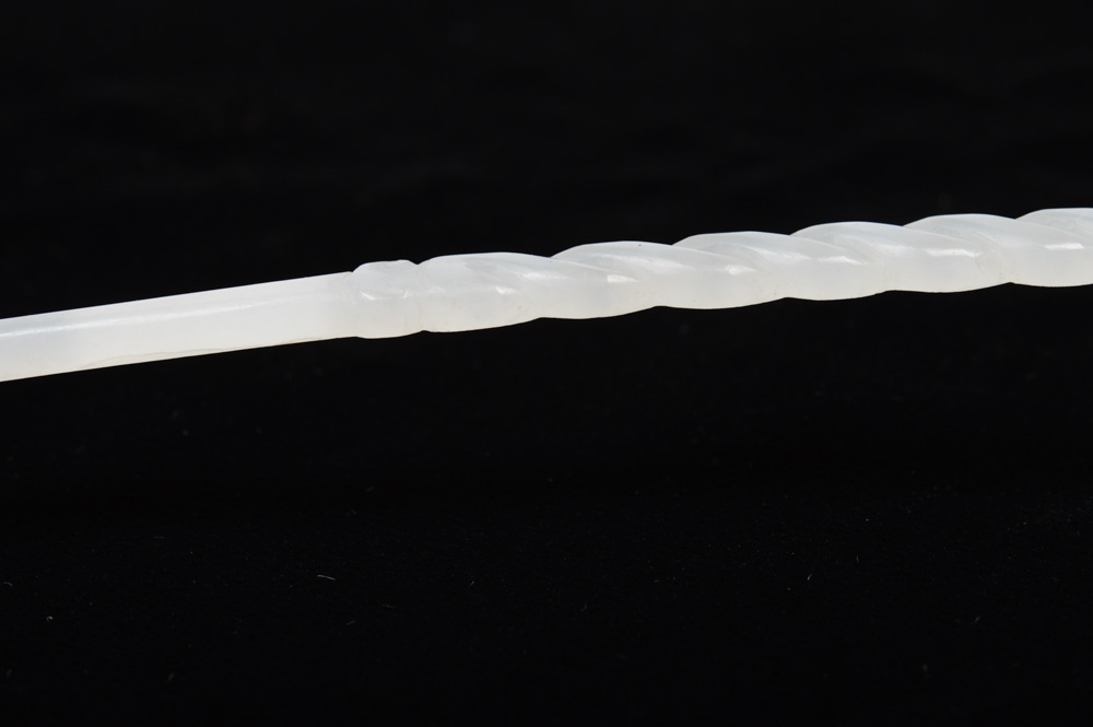 Chinese Carved White Jade Hair Ornament