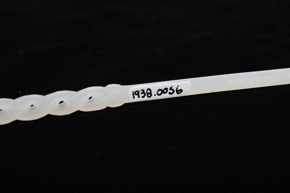 Chinese Carved White Jade Hair Ornament