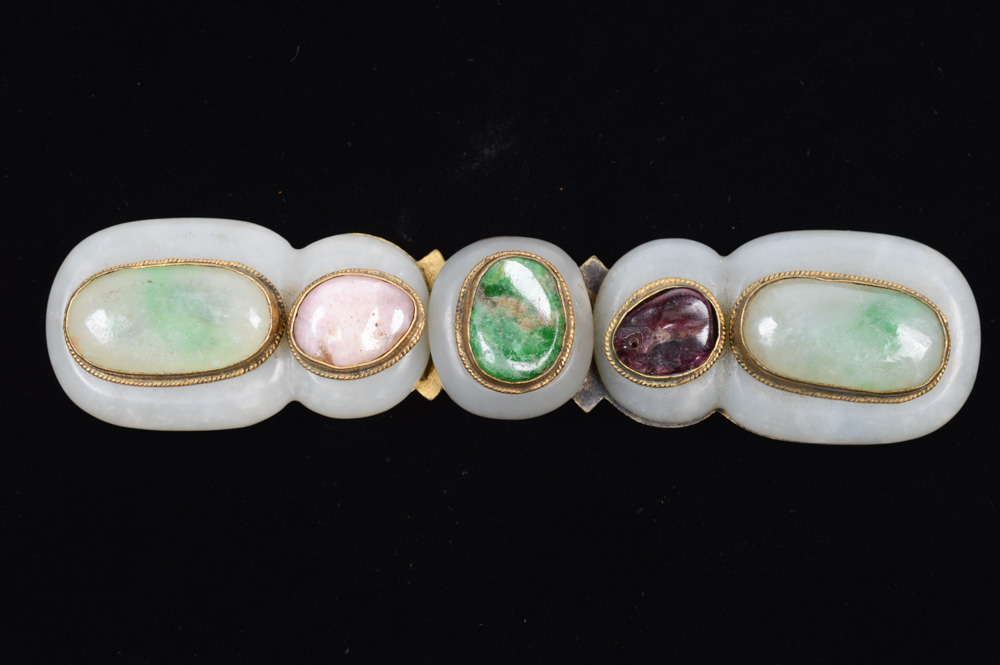 Chinese Jade and Stone Buckle