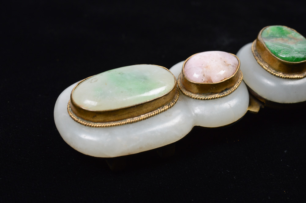 Chinese Jade and Stone Buckle