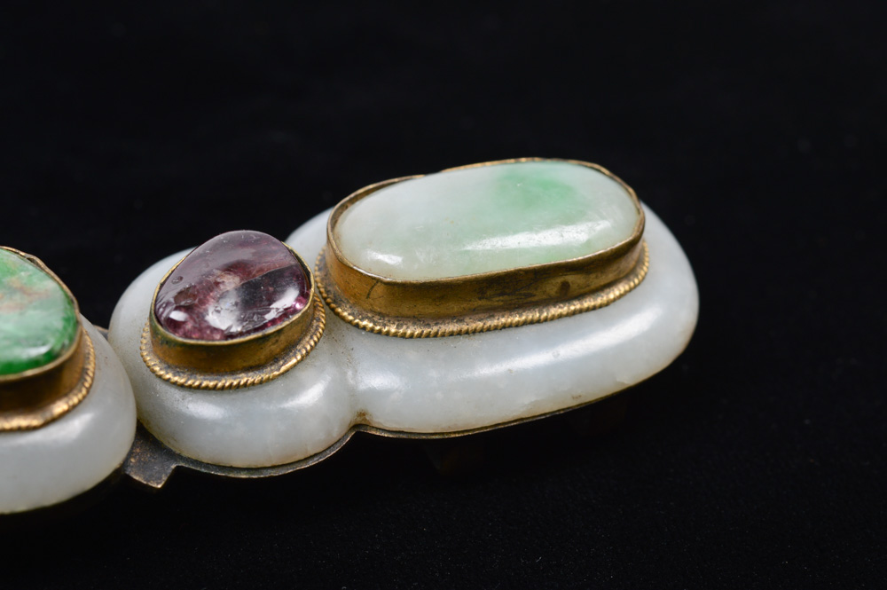 Chinese Jade and Stone Buckle