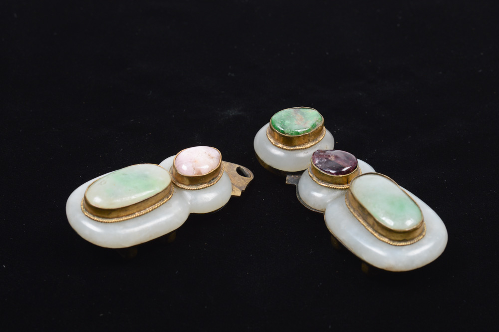 Chinese Jade and Stone Buckle