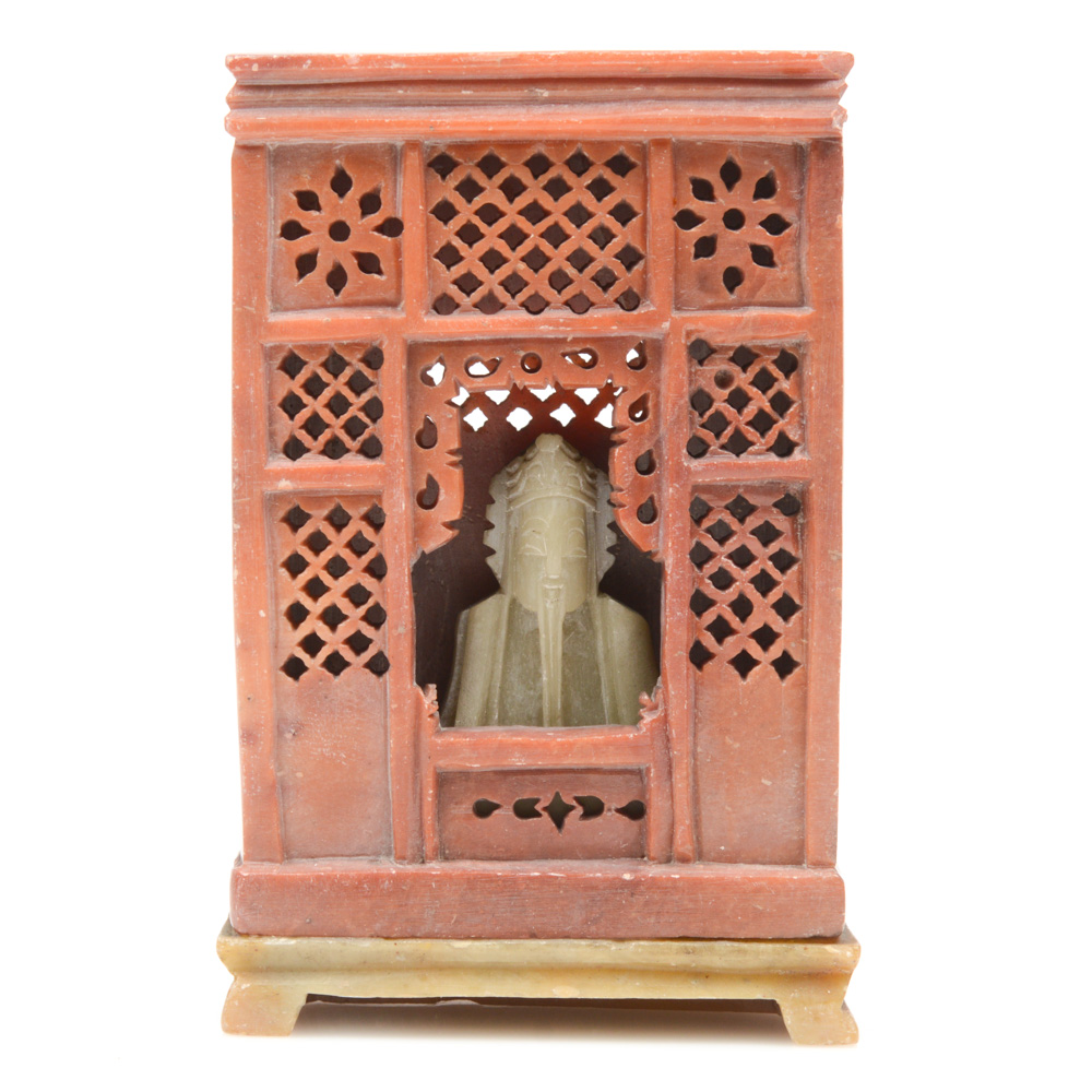 Chinese Carved Soapstone Altar