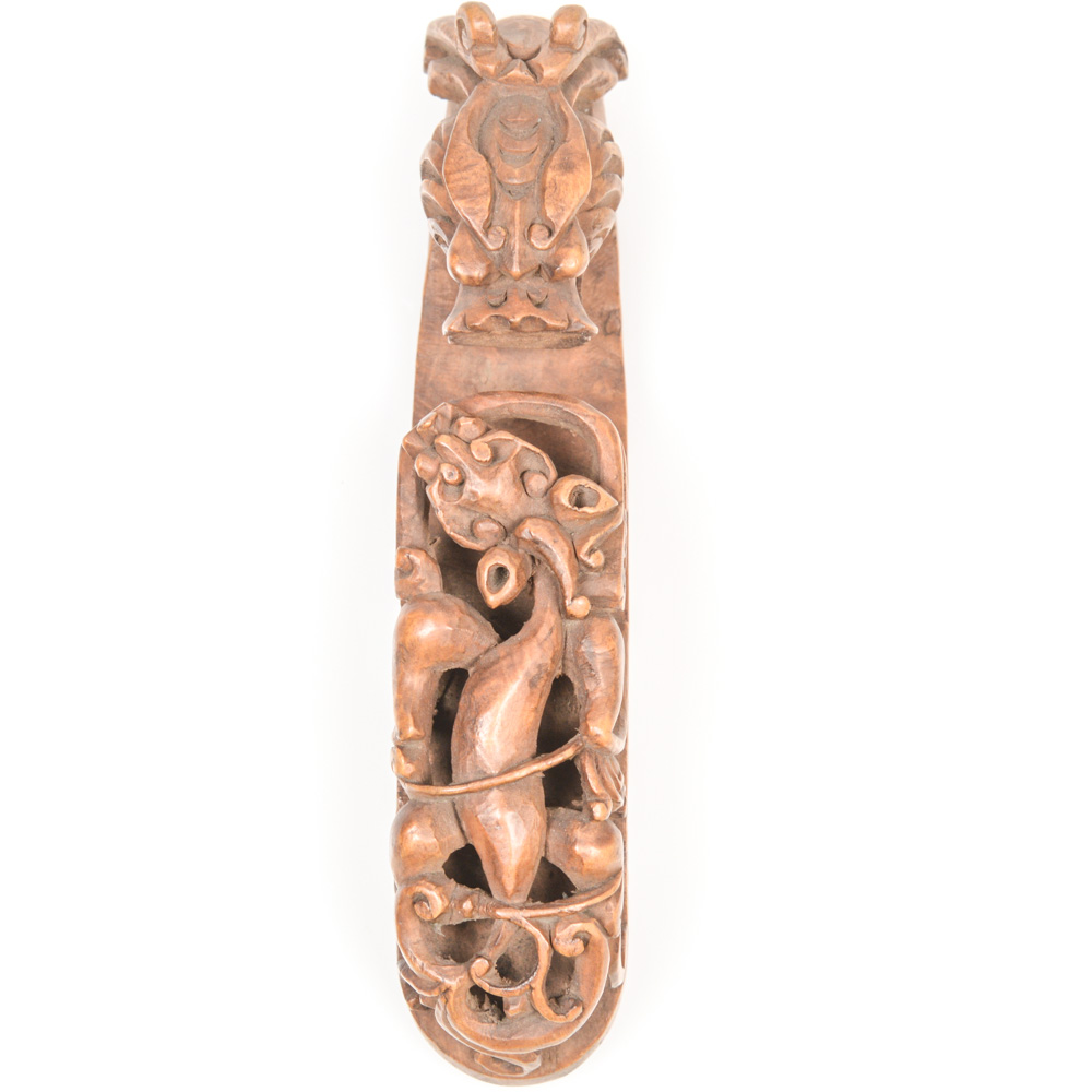 Chinese Wood Dragon Belt Hook