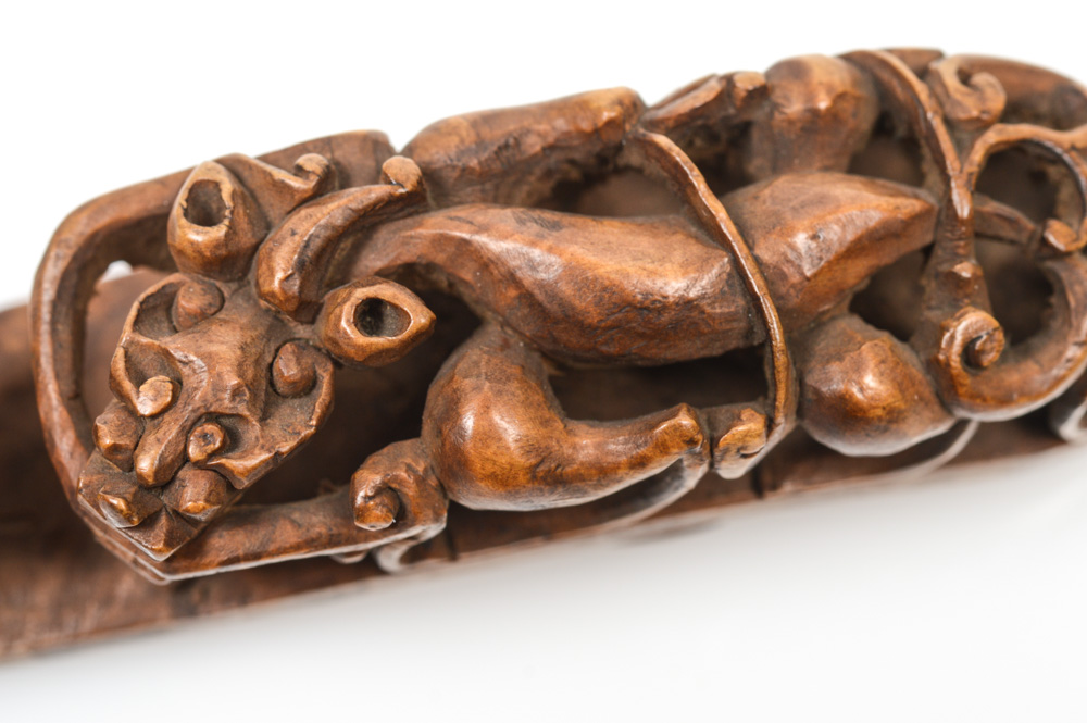 Chinese Wood Dragon Belt Hook