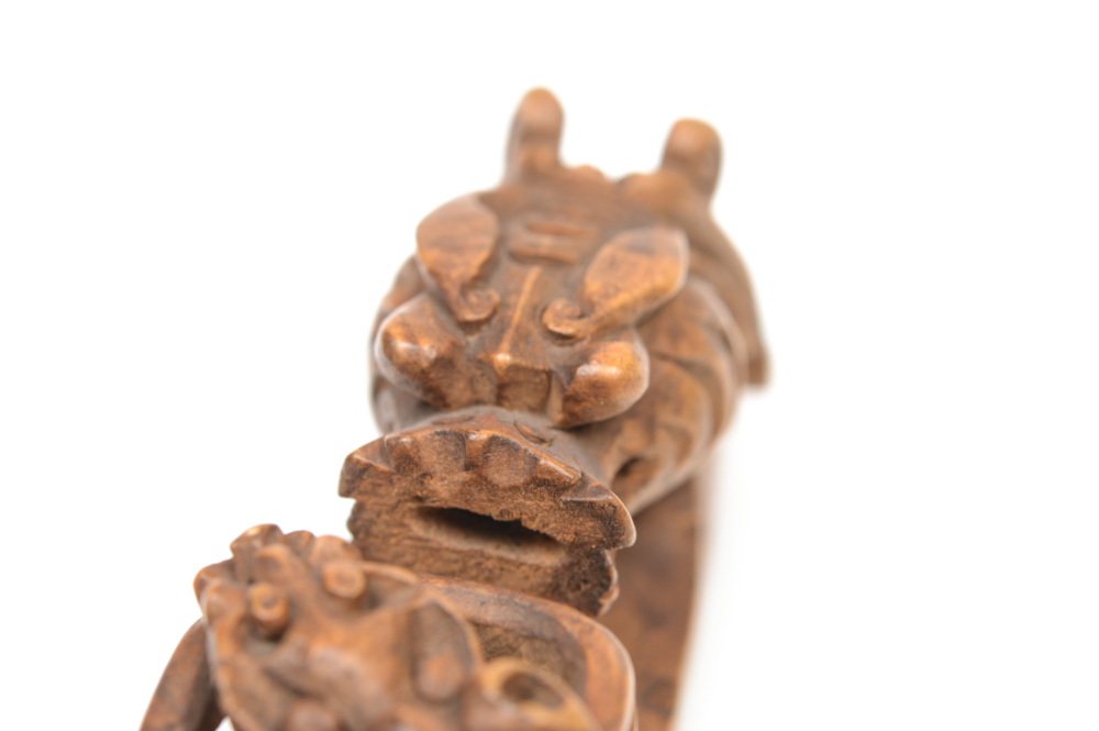 Chinese Wood Dragon Belt Hook