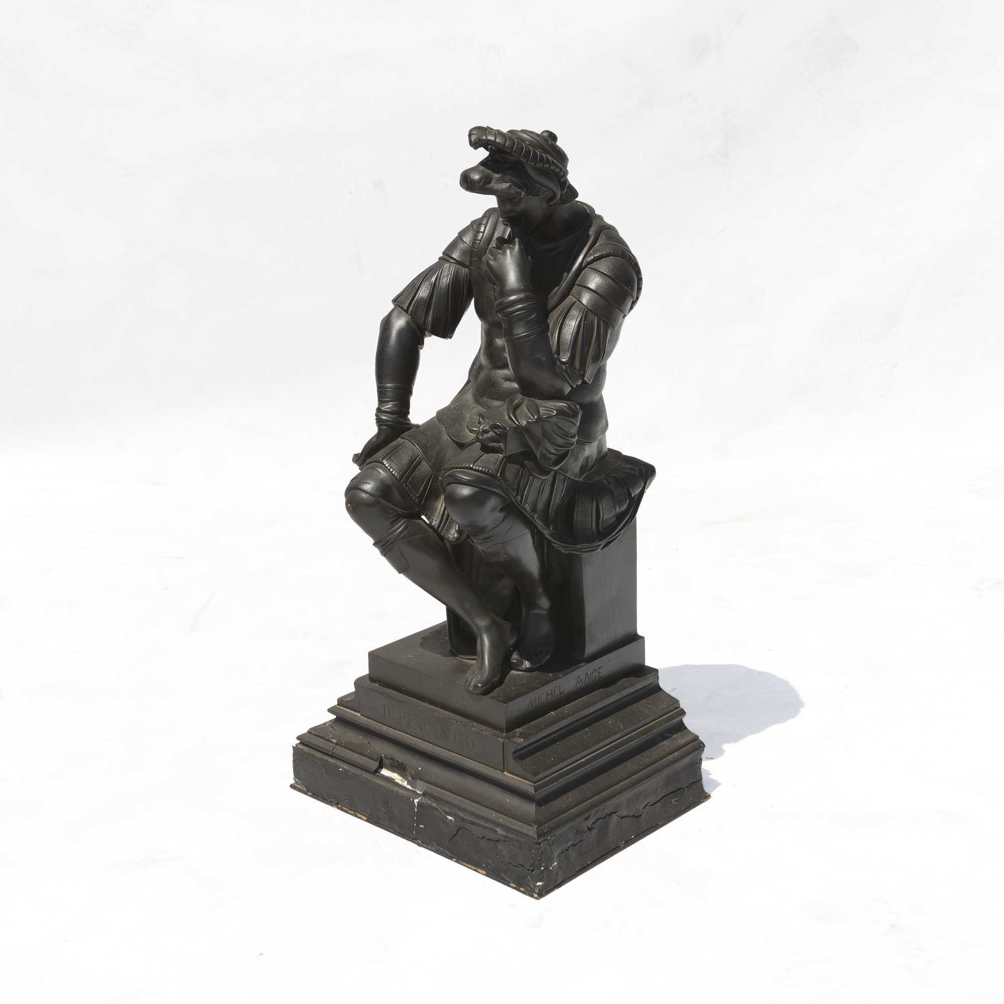 Reproduction Sculpture After Michelangelo's "Il Penseroso"