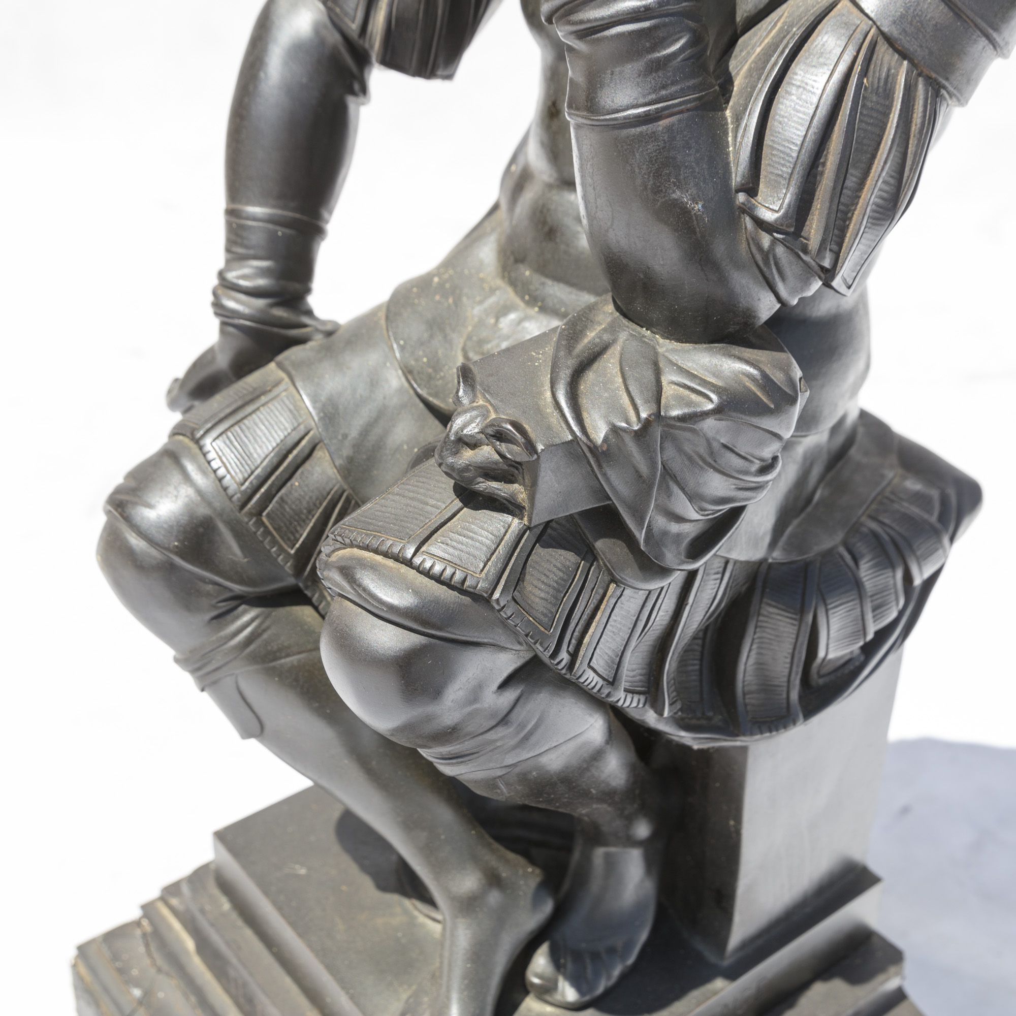 Reproduction Sculpture After Michelangelo's "Il Penseroso"