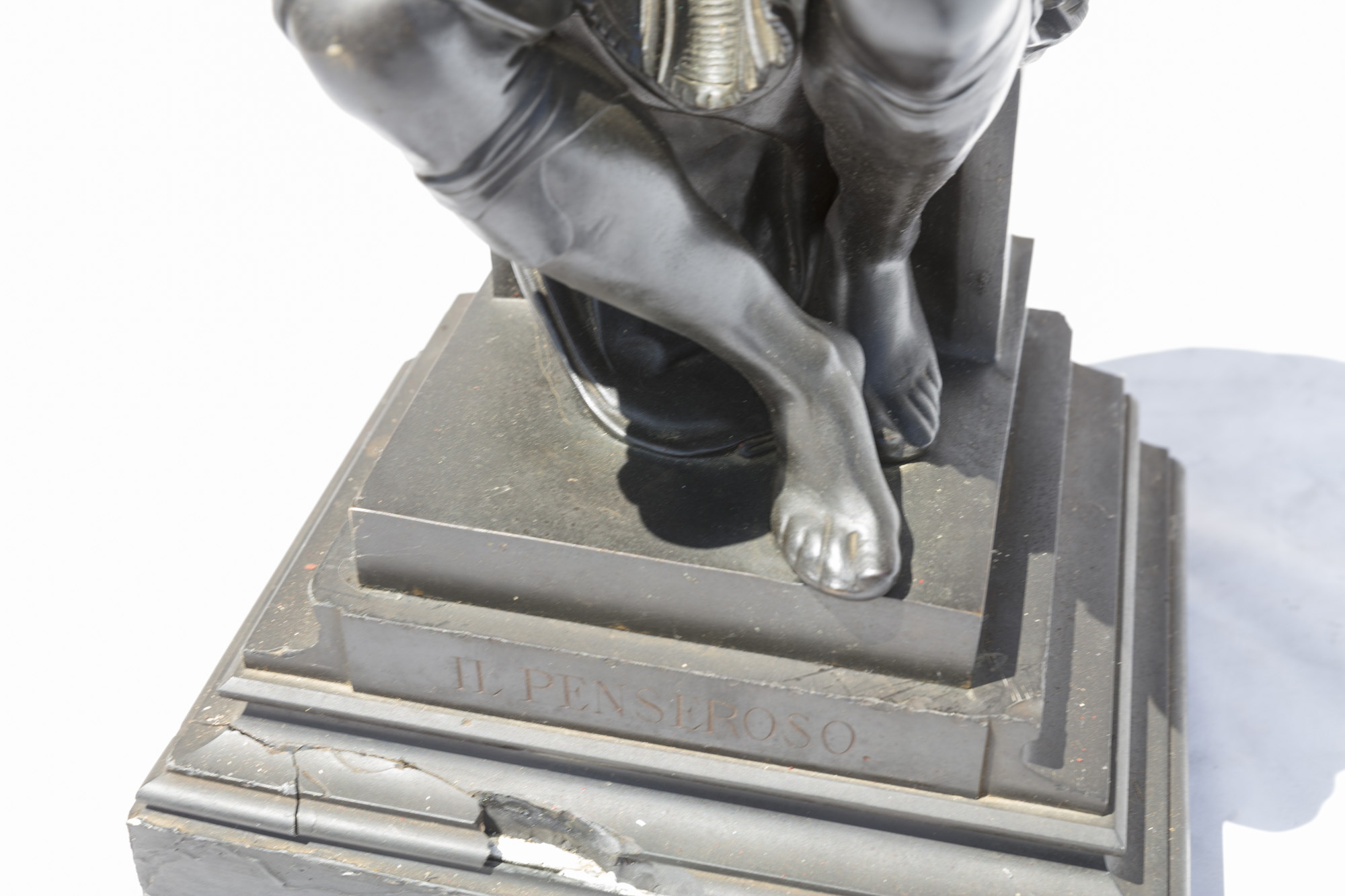 Reproduction Sculpture After Michelangelo's "Il Penseroso"