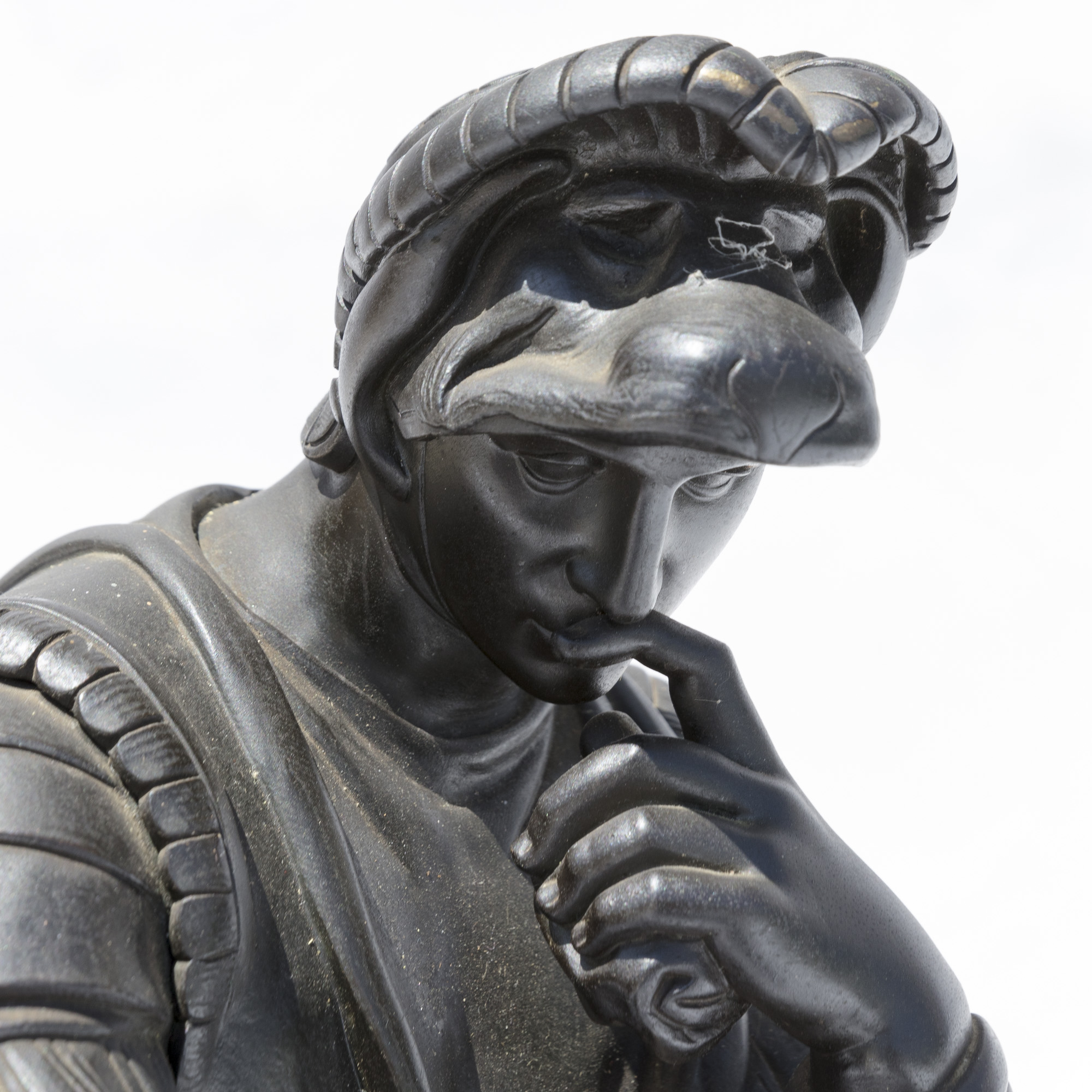 Reproduction Sculpture After Michelangelo's "Il Penseroso"