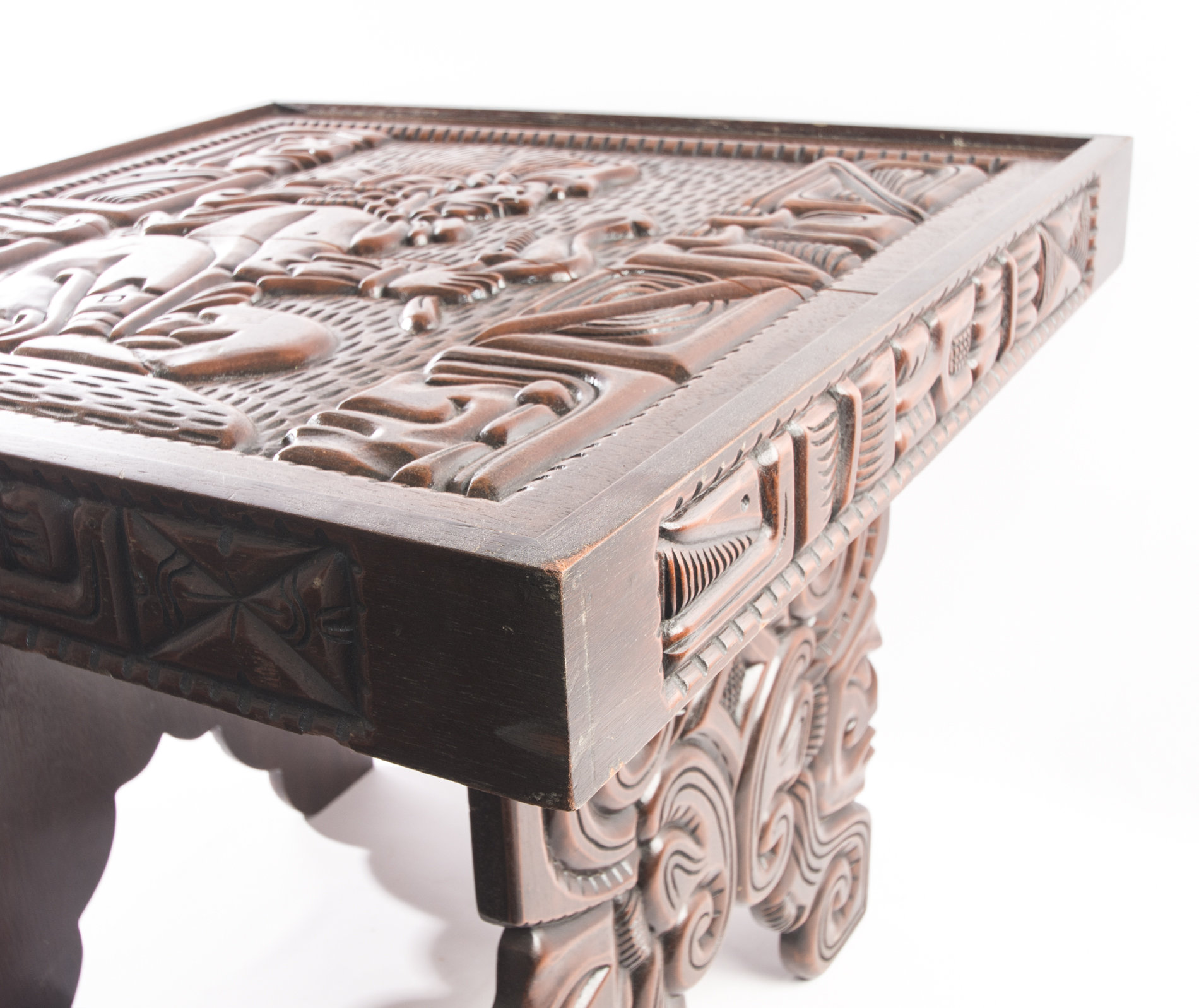 Ch'orti' Indian Carved Side Table