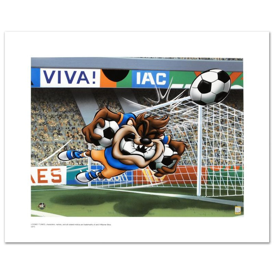 Warner Brothers Limited Edition Giclee "Taz Soccer"