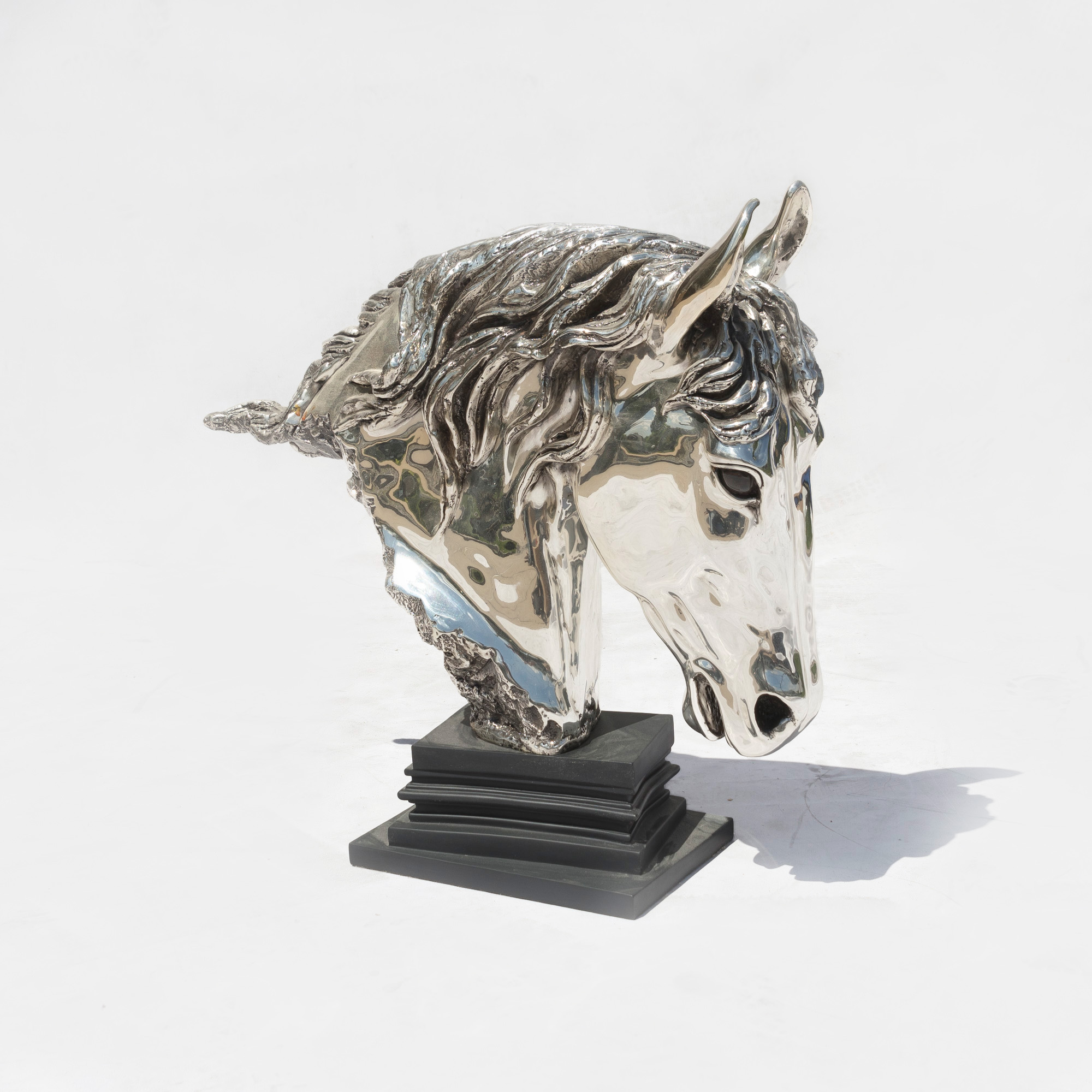 Ricardo Del Río for D'Argenta Silver Plated Sculpture "Horse Head"