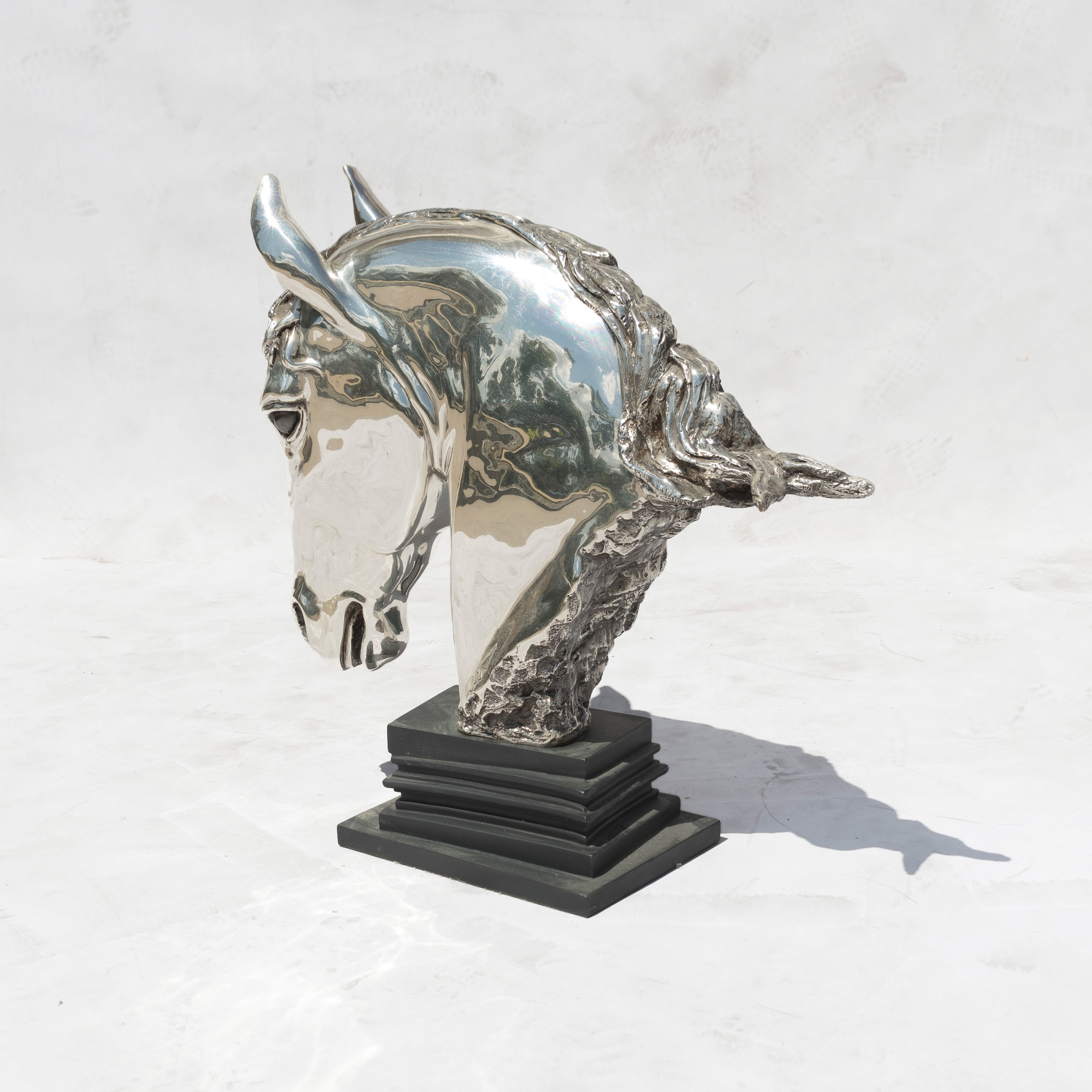 Ricardo Del Río for D'Argenta Silver Plated Sculpture "Horse Head"