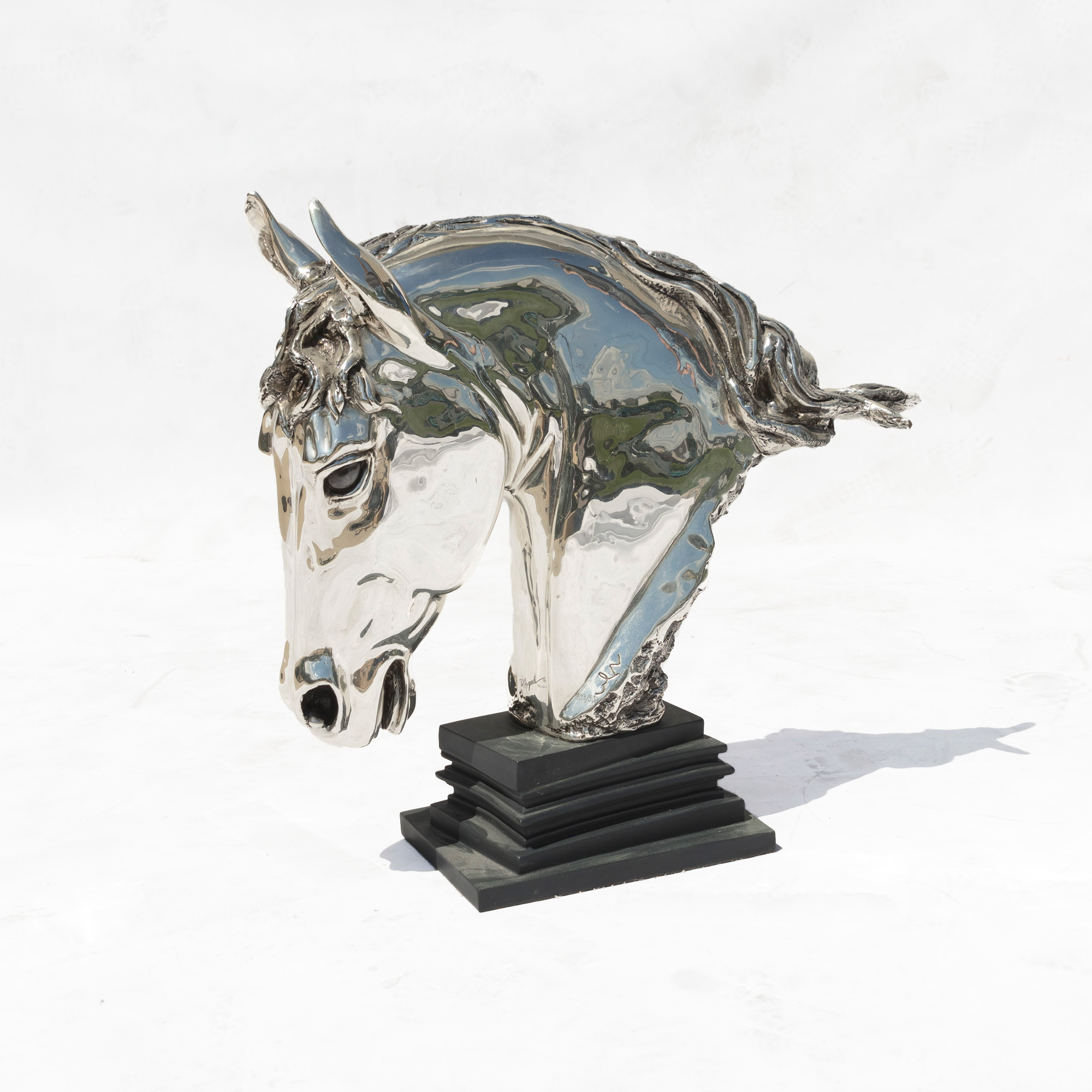 Ricardo Del Río for D'Argenta Silver Plated Sculpture "Horse Head"
