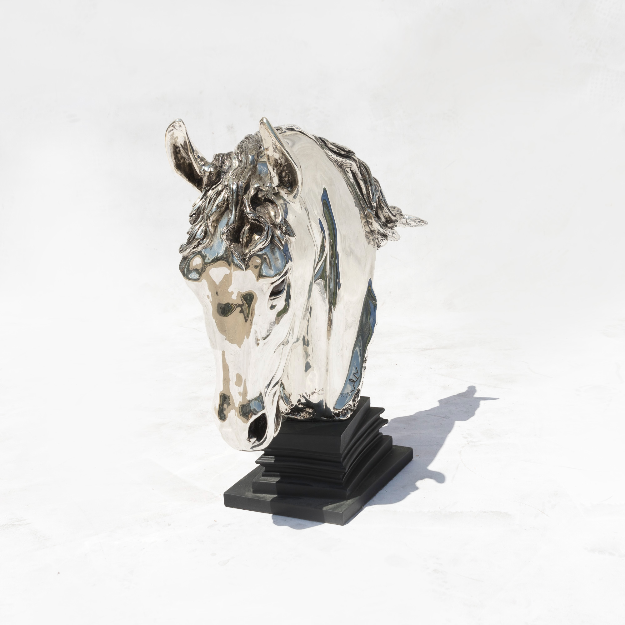 Ricardo Del Río for D'Argenta Silver Plated Sculpture "Horse Head"