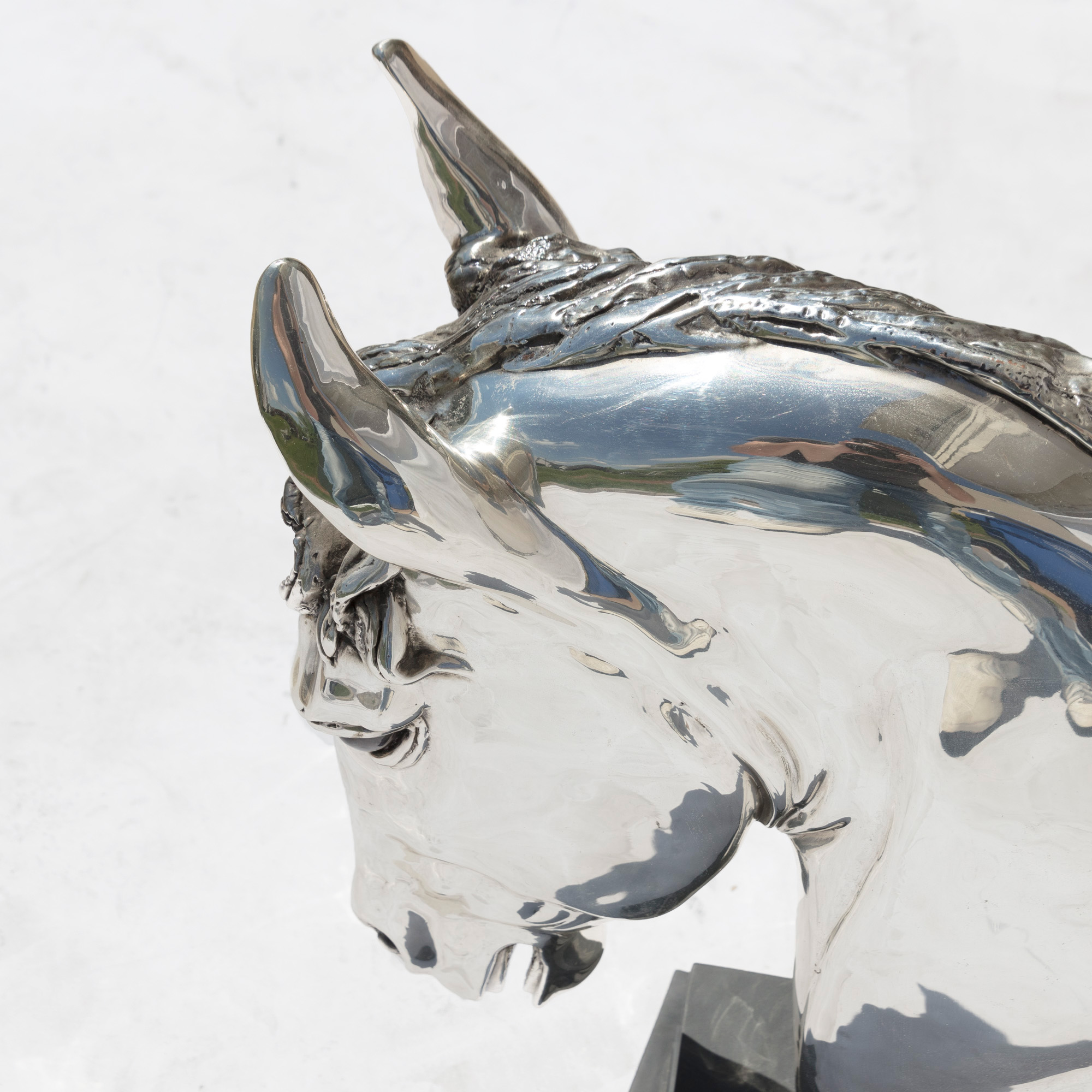 Ricardo Del Río for D'Argenta Silver Plated Sculpture "Horse Head"