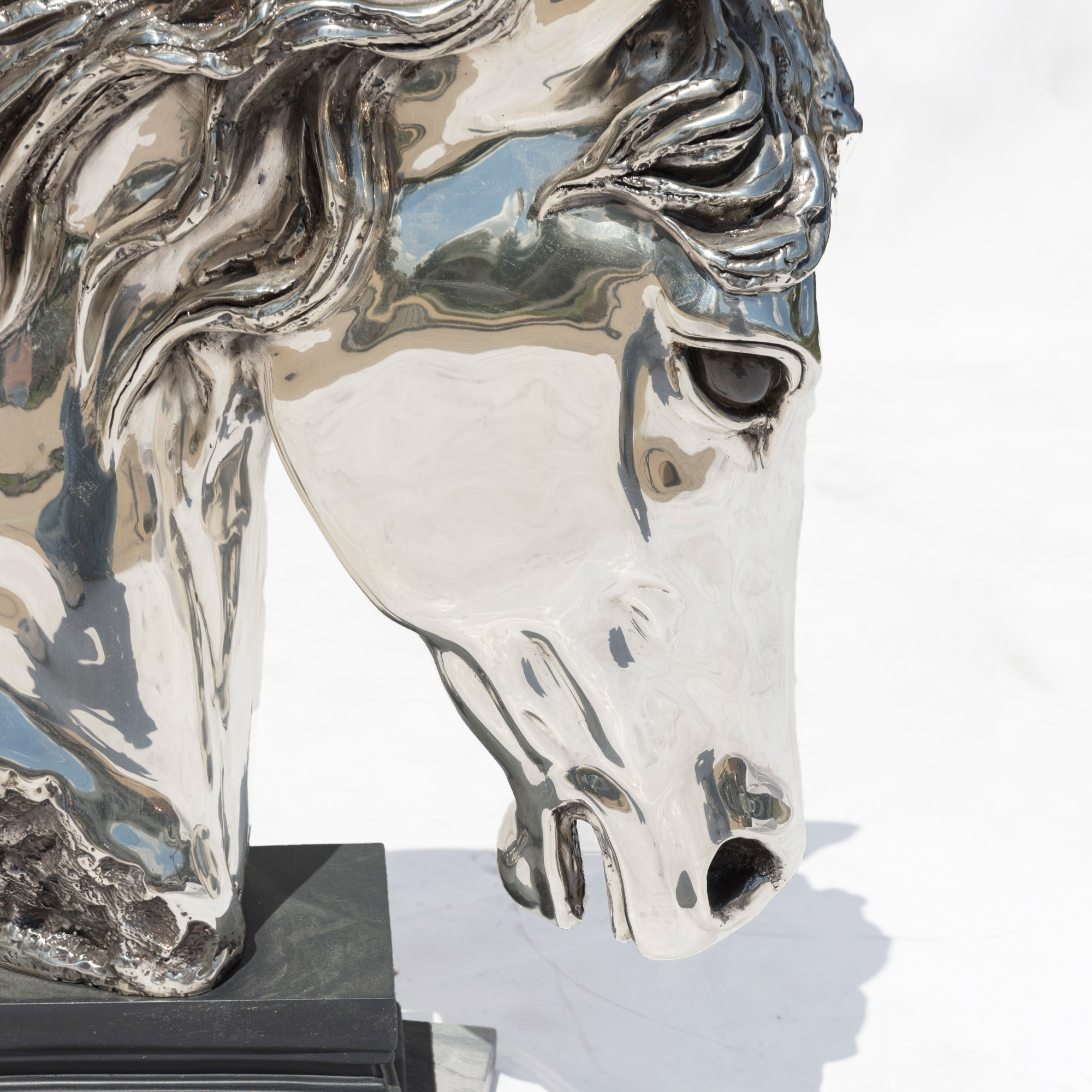 Ricardo Del Río for D'Argenta Silver Plated Sculpture "Horse Head"