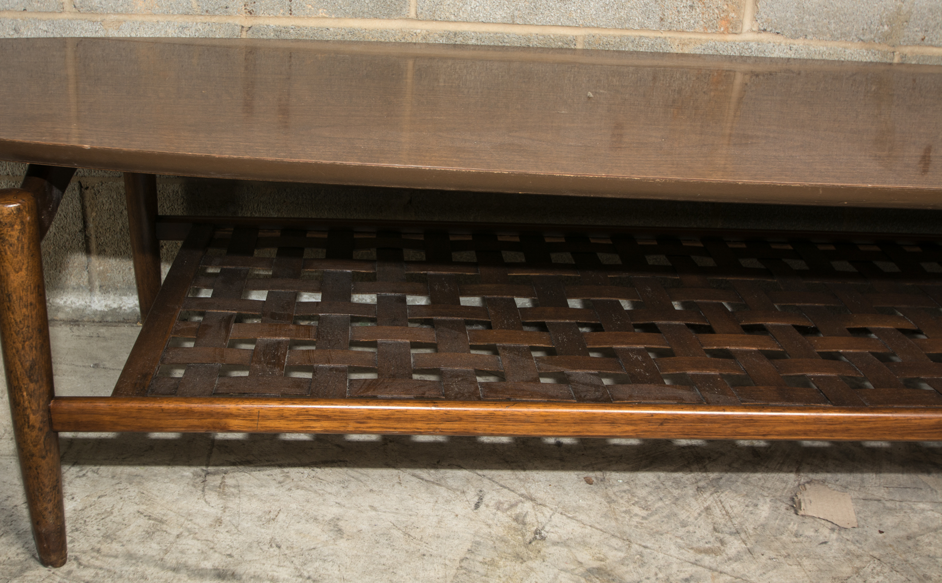 Mid-Century Surfboard Cocktail Table by Lane