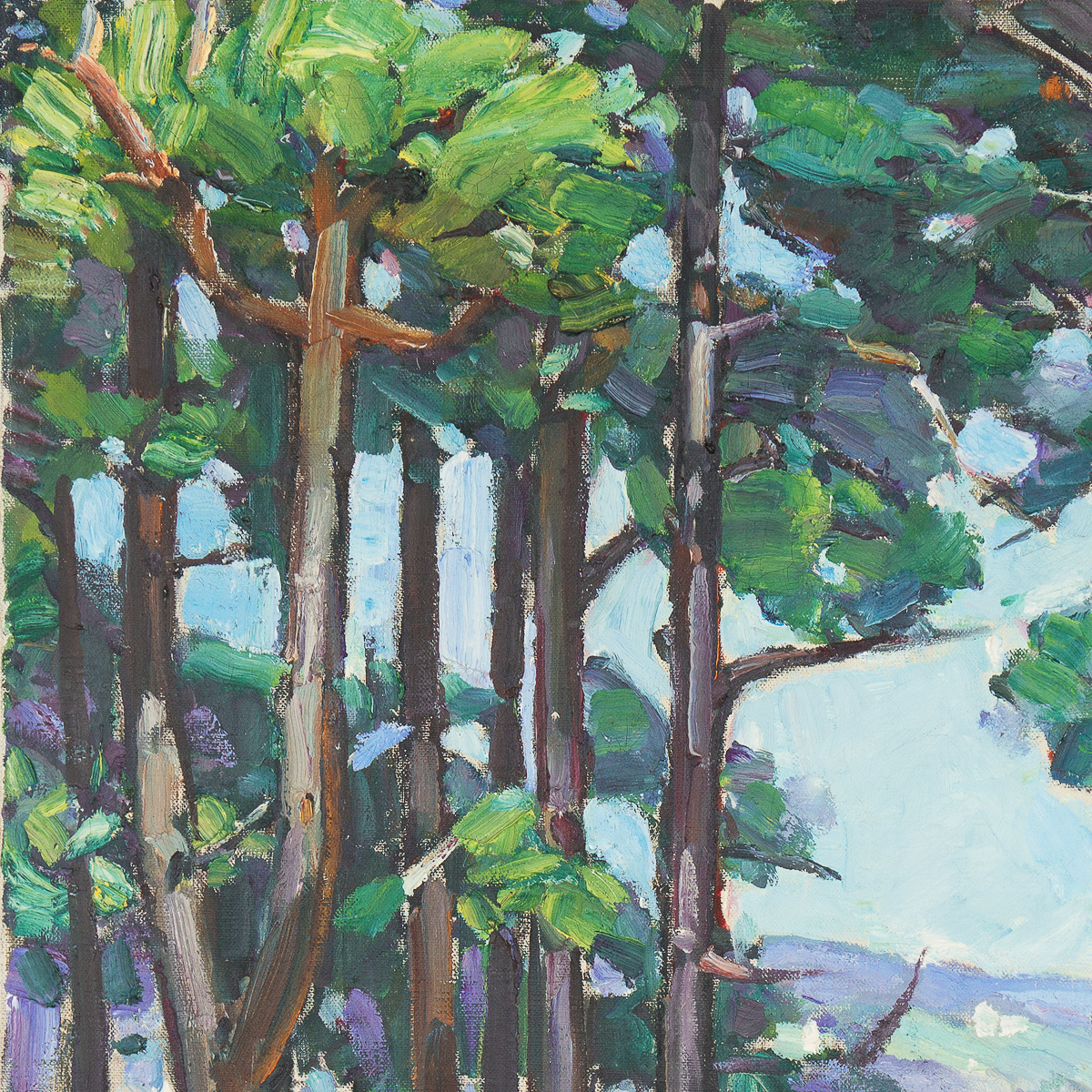 Sidney Harry Riesenberg Oil Painting on Canvas "Fresh Pond"