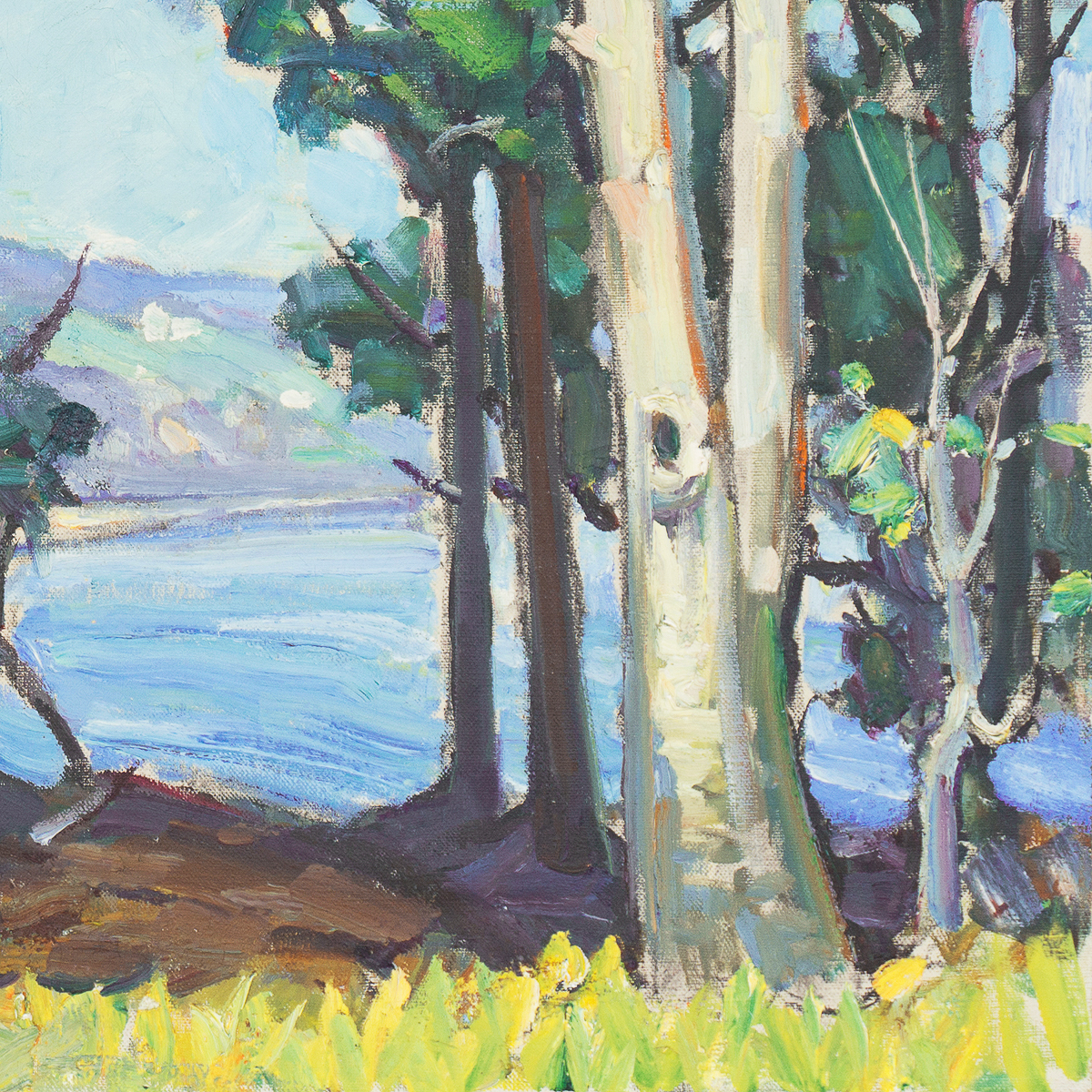 Sidney Harry Riesenberg Oil Painting on Canvas "Fresh Pond"