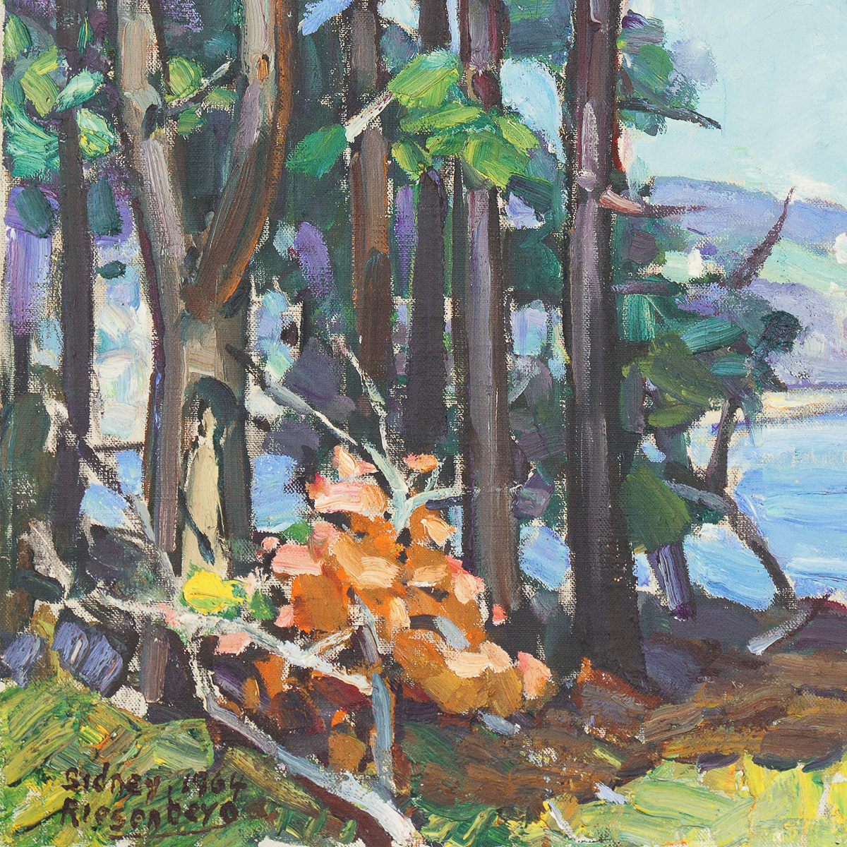 Sidney Harry Riesenberg Oil Painting on Canvas "Fresh Pond"