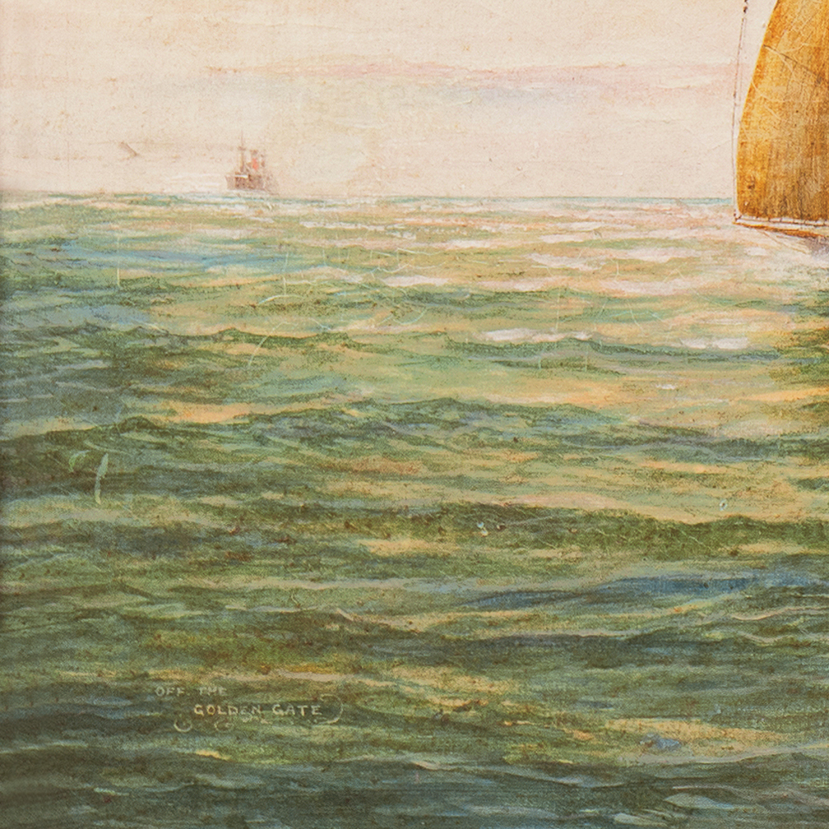 Edwin Charles Arnold Oil Painting on Canvas "Off the Golden Gate"