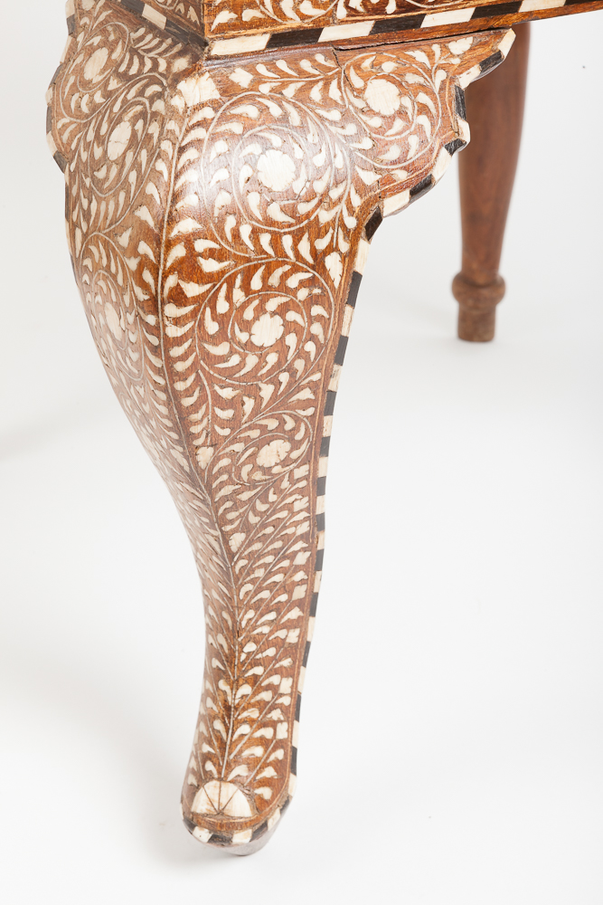 Decorative Corner Chair with Rush Seat