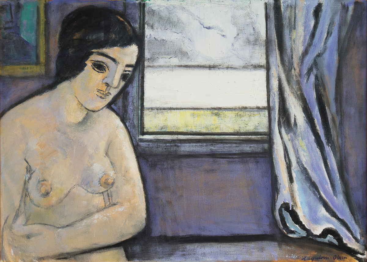Thorvald Hagedorn-Olsen Oil Painting on Canvas "Model by the Window"