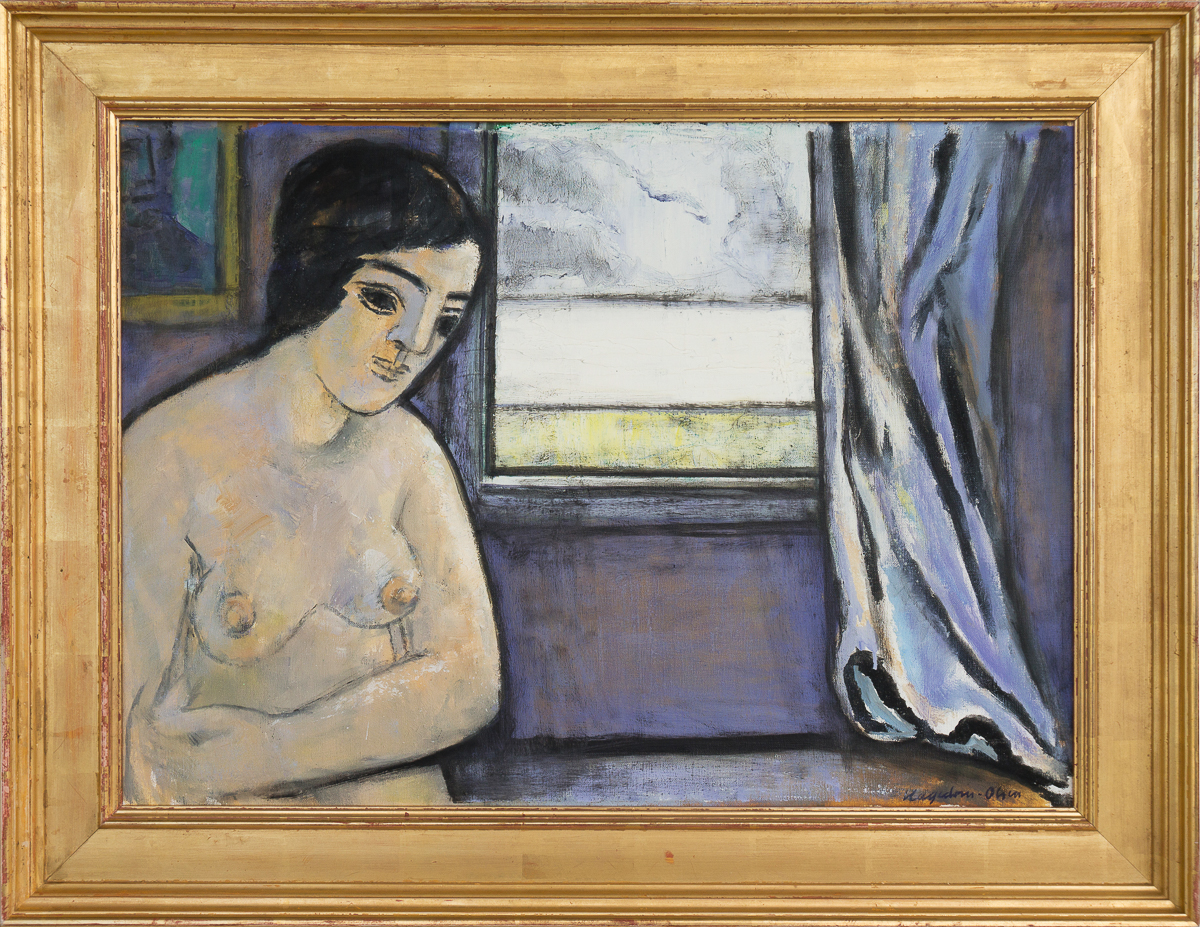 Thorvald Hagedorn-Olsen Oil Painting on Canvas "Model by the Window"