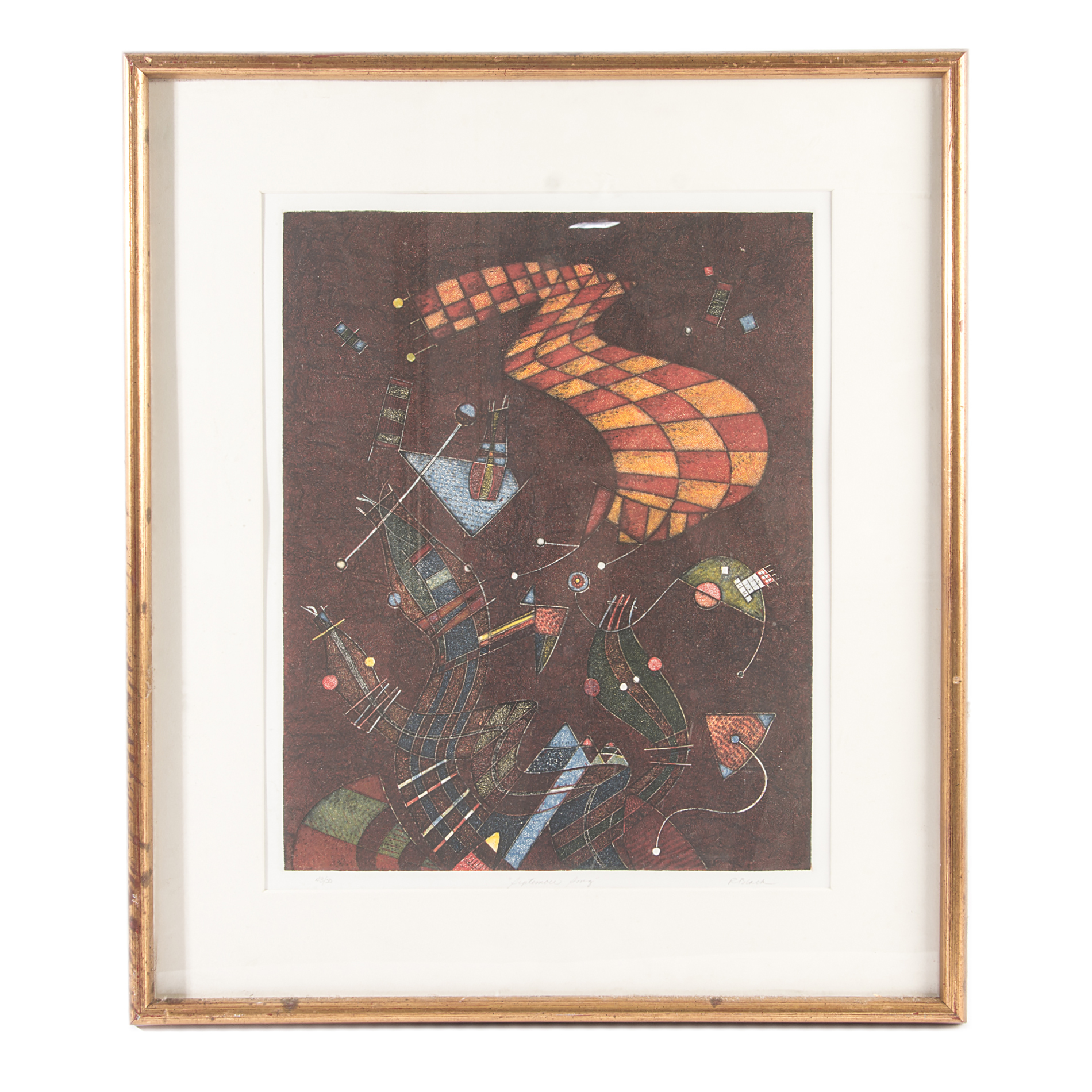 R. Black Limited Edition Relief Print "September Song"