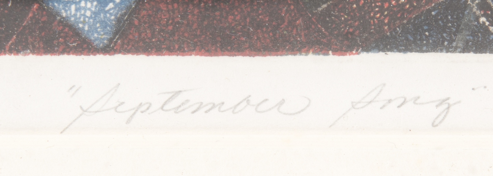 R. Black Limited Edition Relief Print "September Song"