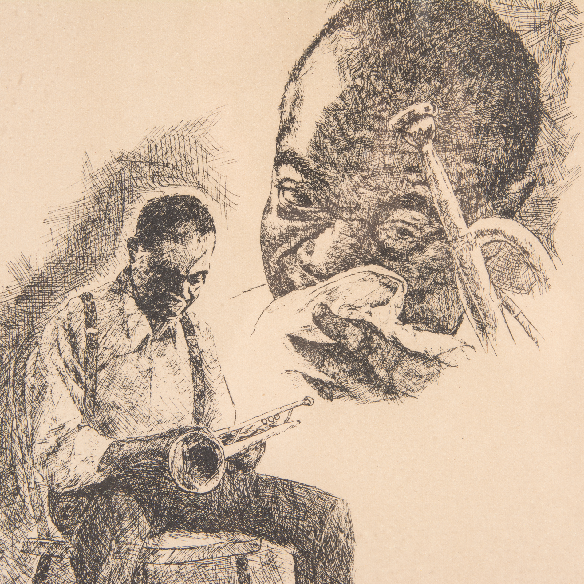 Glen Fourtune Banse Limited Edition Lithograph "Satchmo"