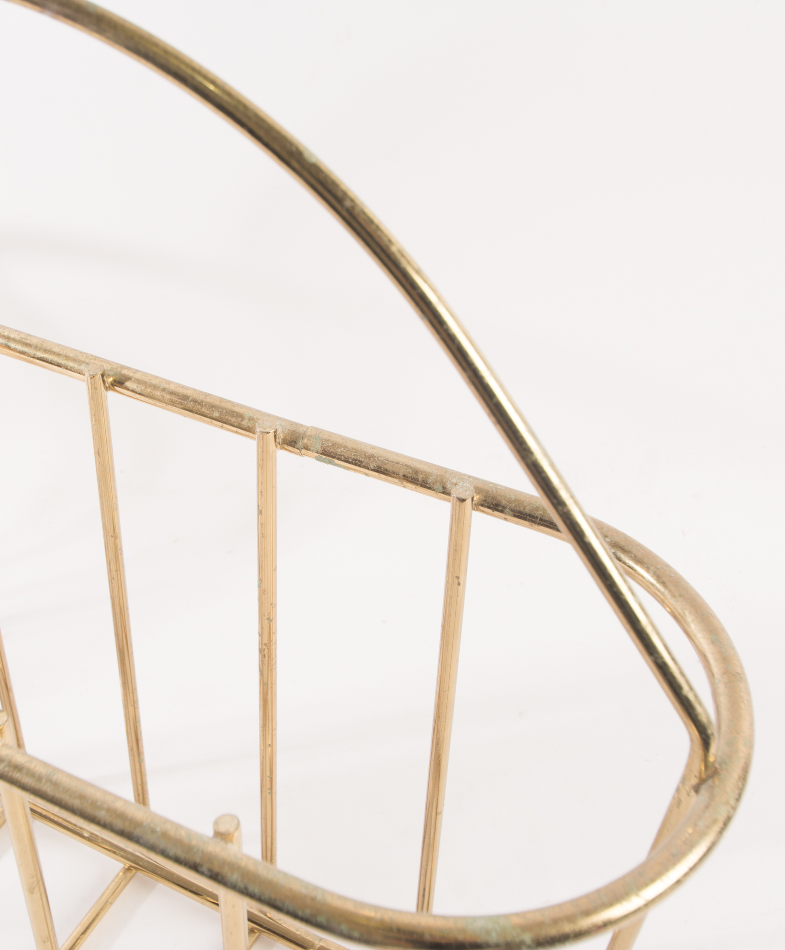 Mid Century Modern Brass Magazine Baskets