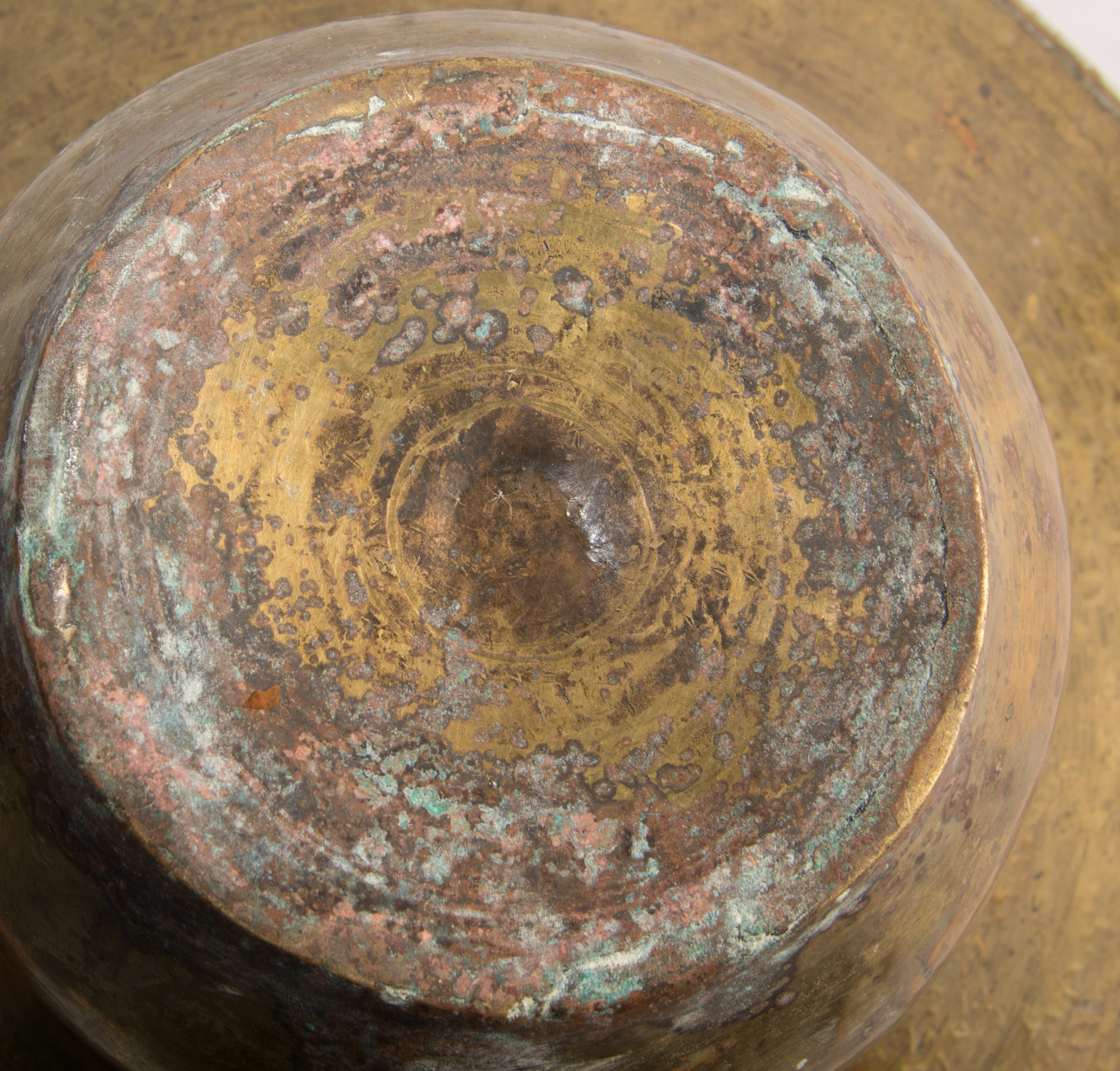 Vintage Indo-Persian Brass Spittoon