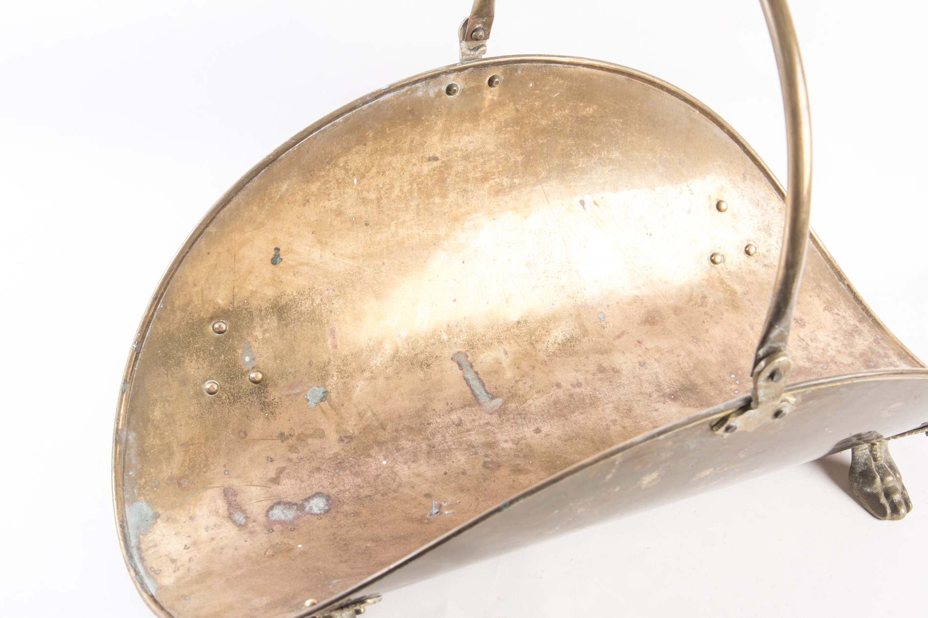 Vintage Brass Firewood Caddy